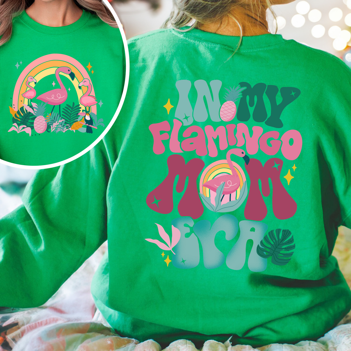 Mom Sweatshirt,In My Flamingo Mom Era Sweatshirt,Pink Flamingo Sweatshirt, Gift for Mom