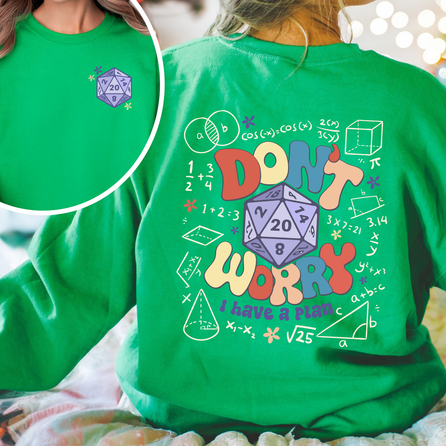 Dont Worry I Have a Plan Sweatshirt, Funny Dnd Dice Set, Gifts for Gamer, Playing Game, Funny Gamer Sweatshirt, DND Sweatshirt, Dnd Gift for Dad