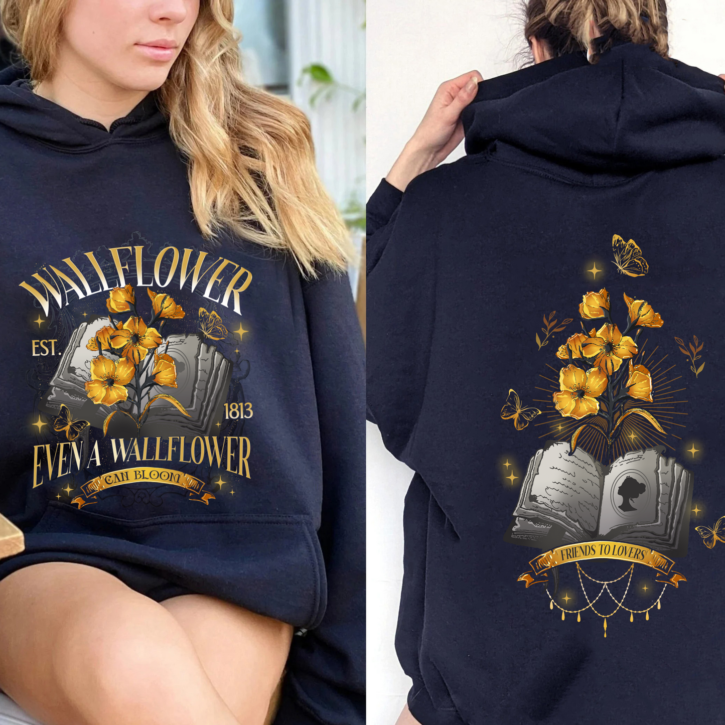 Colin and Penelope Colin Wallflower, Penelope and Colin Carriage Hoodie, Penelope and Colin Hoodie, Lady Whistledown Colin and Penelope Hoodie