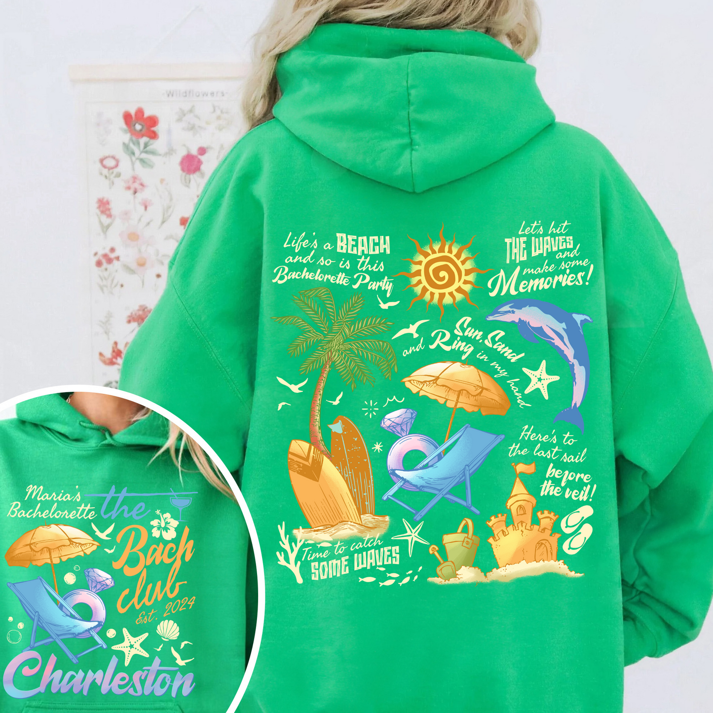 Bachelorette Hoodie,The Bach Club Bachelorette Party Hoodie,Bach Girls Club