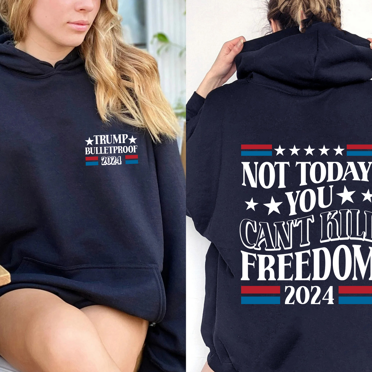 Election Hoodie, Not Today You Can’t Kill Freedom Hoodie, Bulletproof Hoodie, Failed Assassination Hoodie