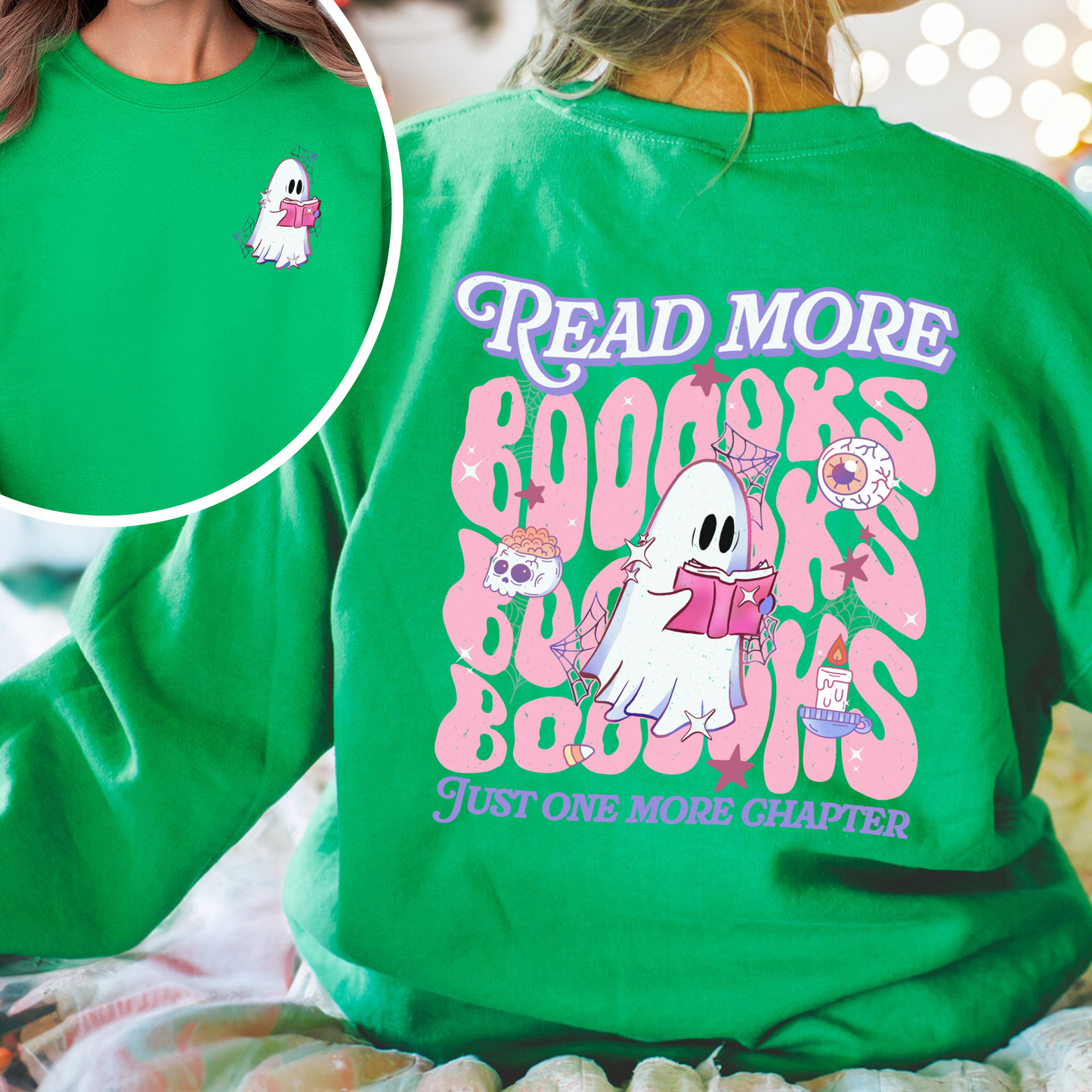 Halloween Book Lover Sweatshirt, Read More Booooks Halloween Sweatshirt, Spooky Season Sweatshirt