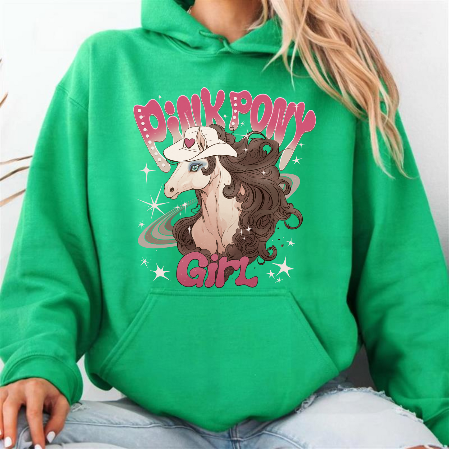 Pink Pony Girl Hoodie, Pink Pony Club Hoodie, Unicorn Gift, Queer Pop Music Fan, Drag Queen Culture, Gift For Hot Girls