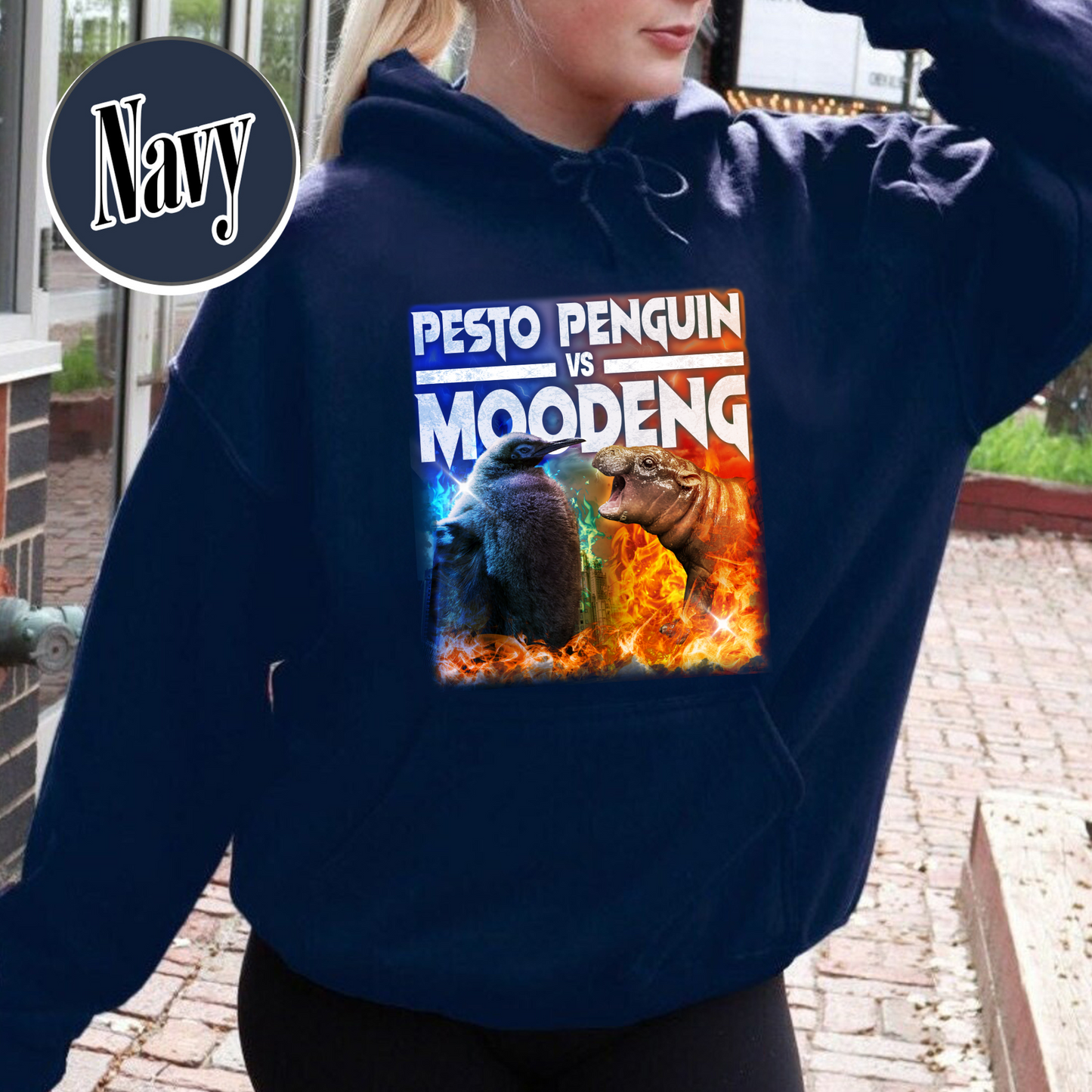 Animal Lover Hoodie, Pesto the Penguin Hoodie, Moo Deng Hoodie, Zoo Baby Hippo Hoodie