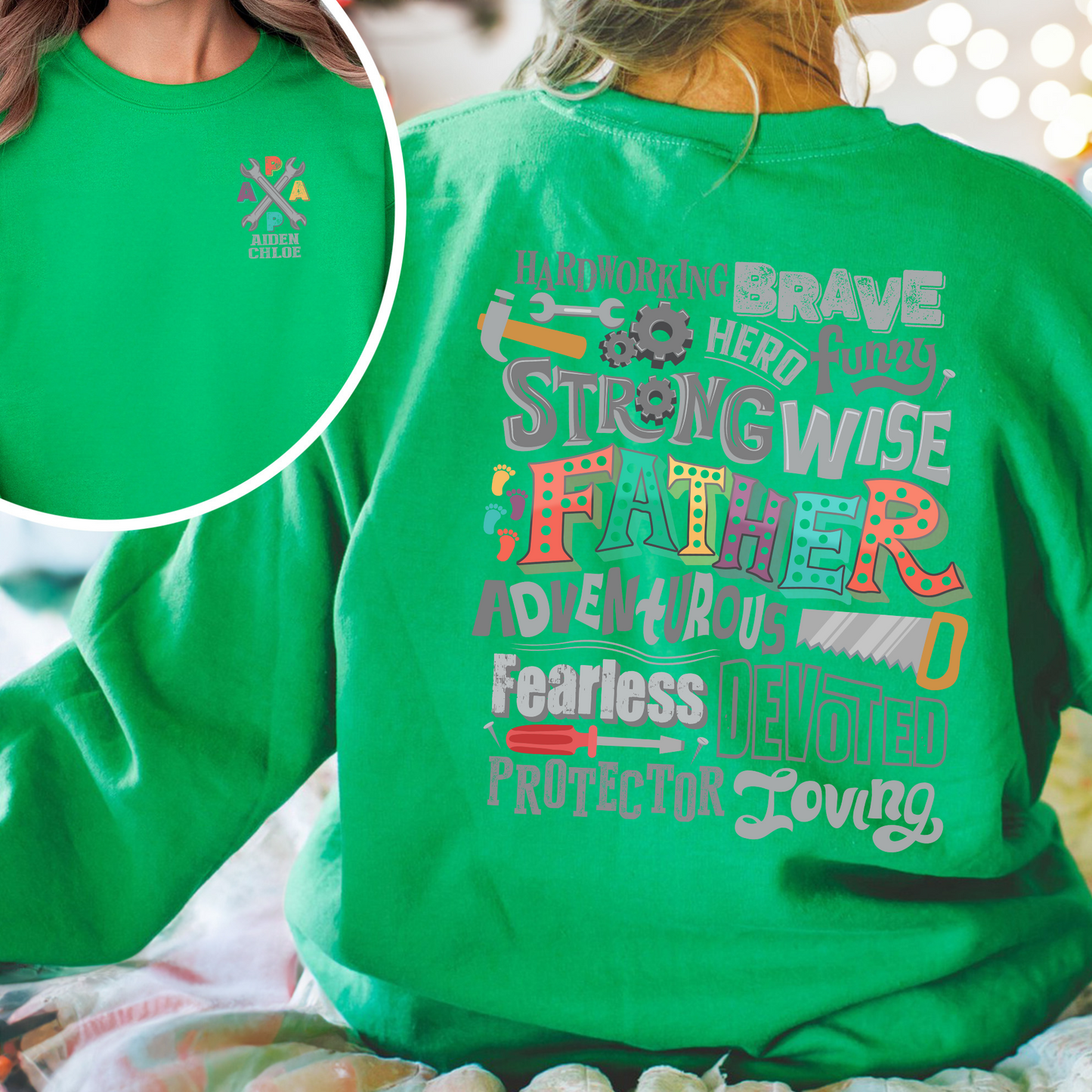 Custom Best Dad Ever Sweatshirt, Custom Best Dad Ever, Happy Father’s Day, for Men, Papa Cross Sweatshirt, Personalized With Name, Gift for DAD