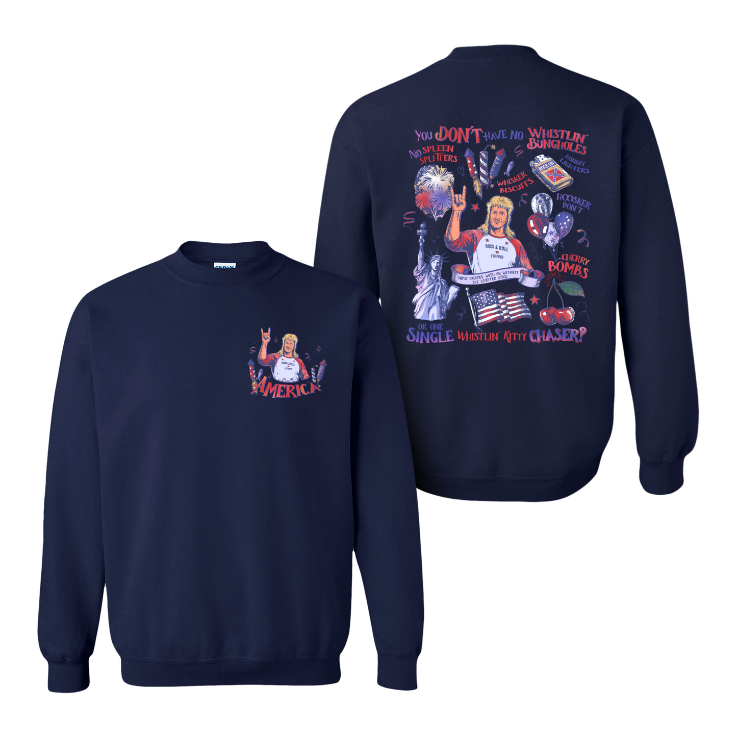 4th of July Sweatshirt, You Dont Have No Whistling Bungholes Sweatshirt, Funny Distressed American Flag Sweatshirt