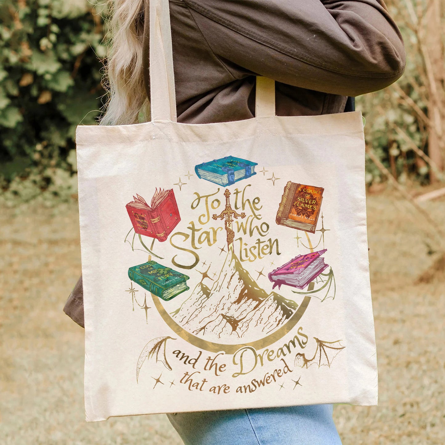 ACOTAR Series Tote Bag, Velaris City Starlight,Rhysand Bag,The Bat Boys Bag,SJM Bag
