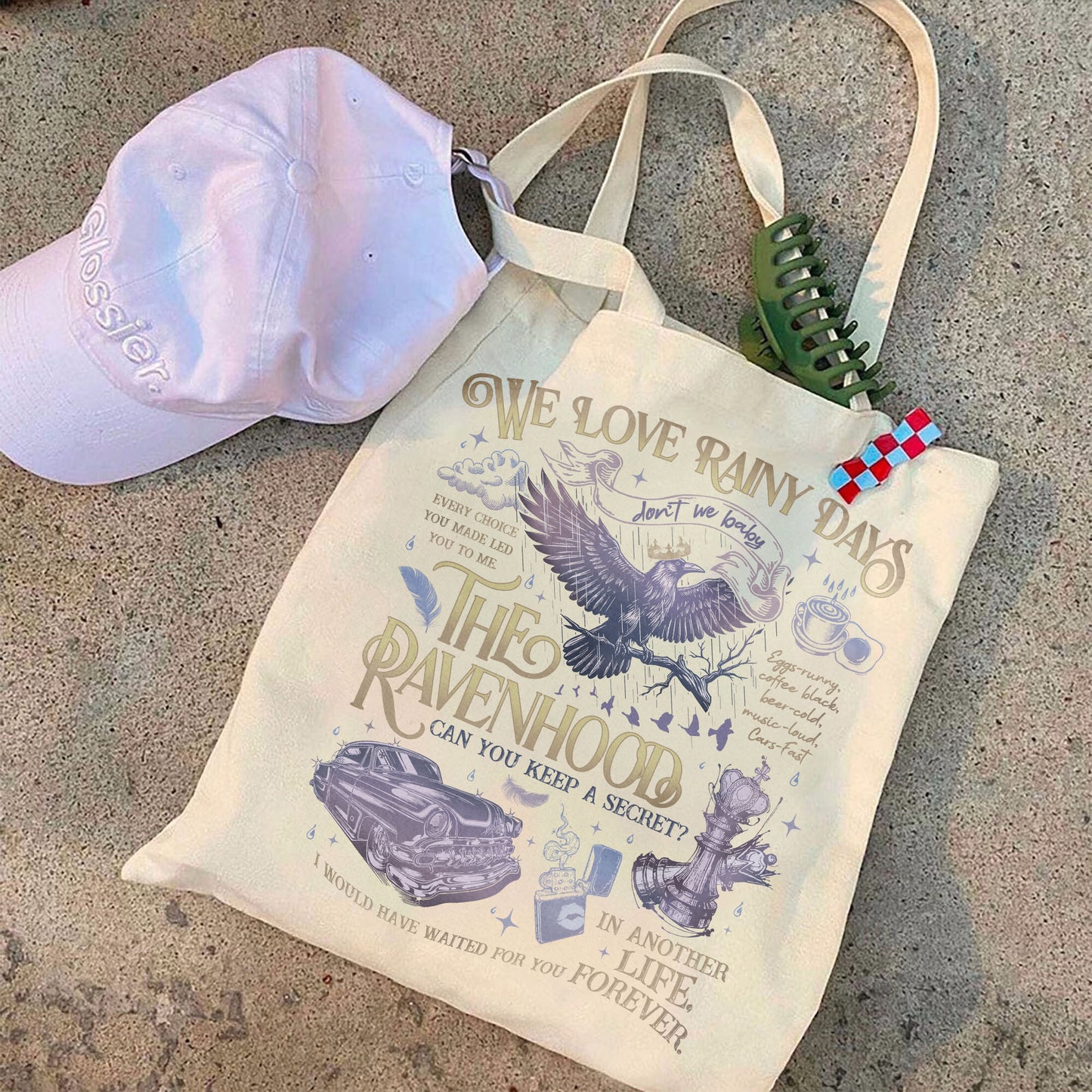 We Love Rainy Days Bag, Dont We Baby Bag, Romance Books, Book Lover Gift, Rainy Days Bag, We Love Rainy Days Don’t Be, Book Lover Gift