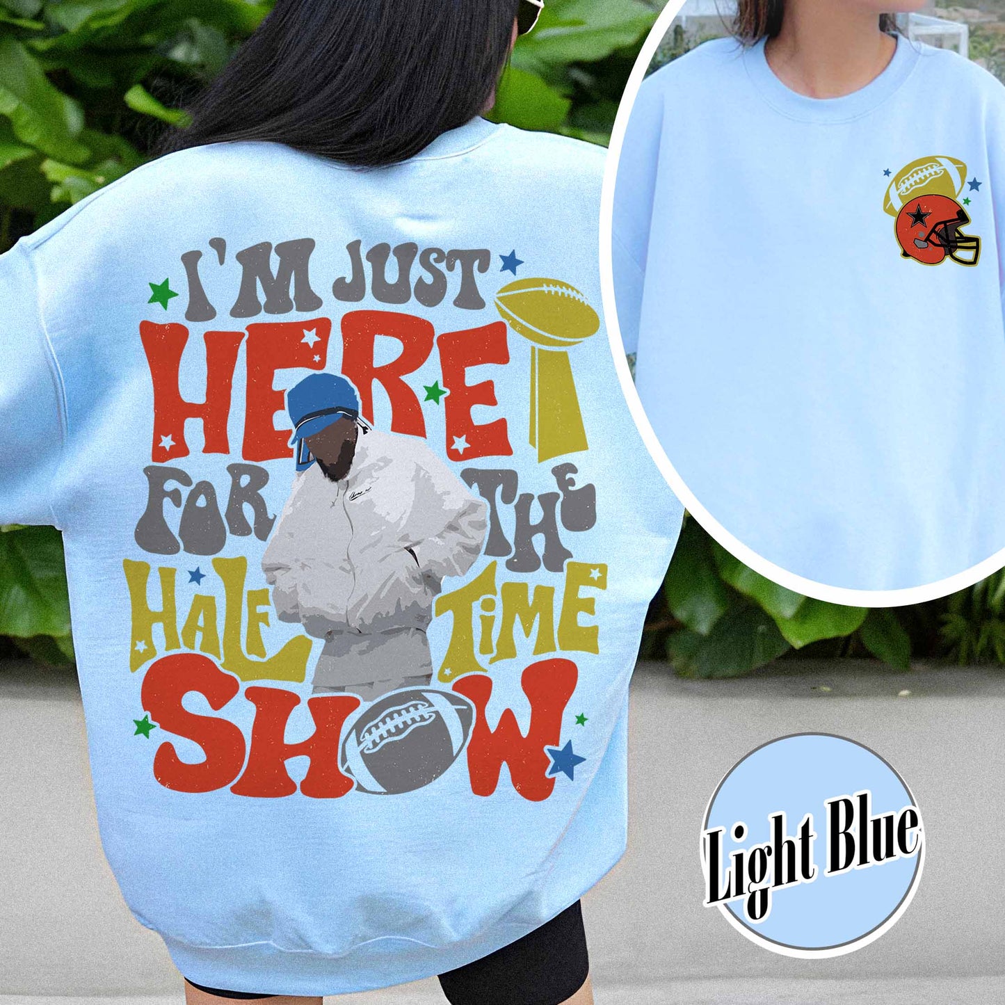 America Football Sweatshirt, Im Just Here for the Halftime Show 2025 Sweatshirt, Team Halftime Sweatshirt