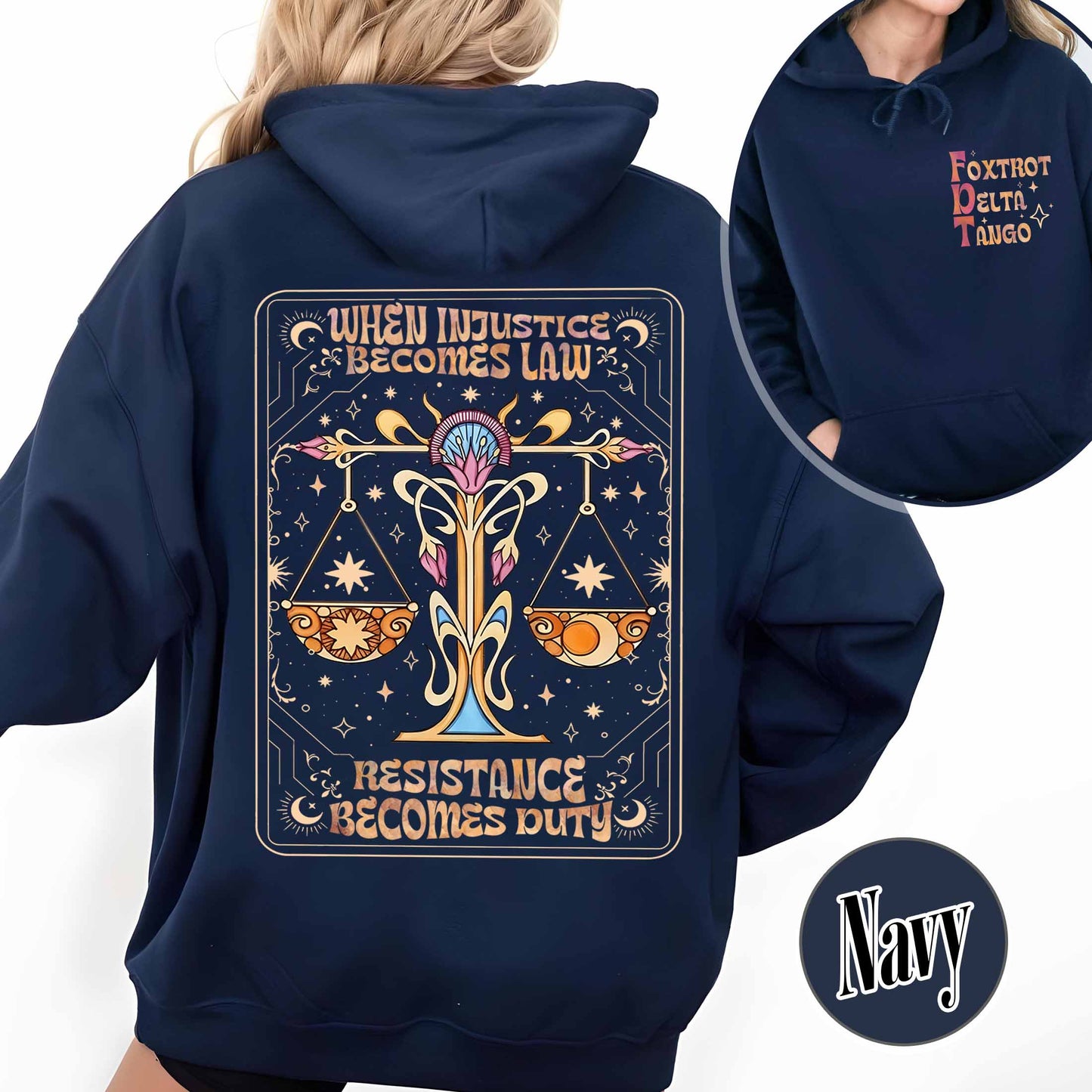 Anti Trump Hoodie,Anti MAGA FDT Hoodie,When Injustice Becomes Law Resistance Becomes Duty Hoodie