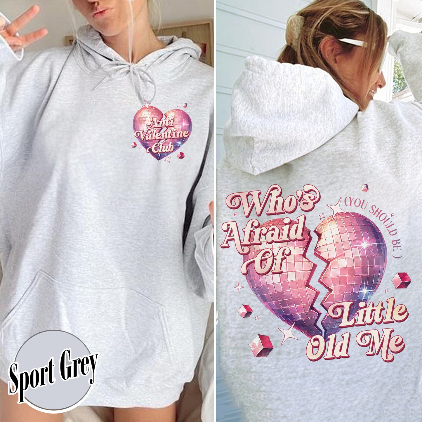 Anti Valentine Hoodie,Music Lover Hoodie,Who's Afraid Of Little Old Me Hoodie