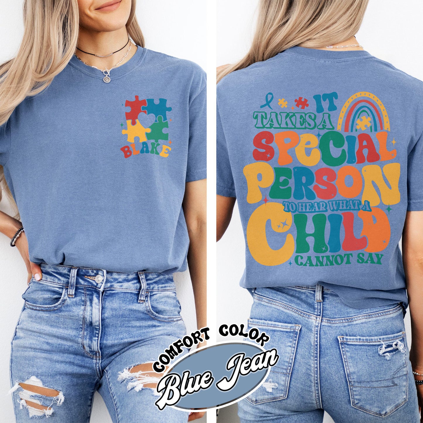 Autism Comfort Color Shirt, It Takes a Special Person To Hear What a Child Cannot Say Shirt