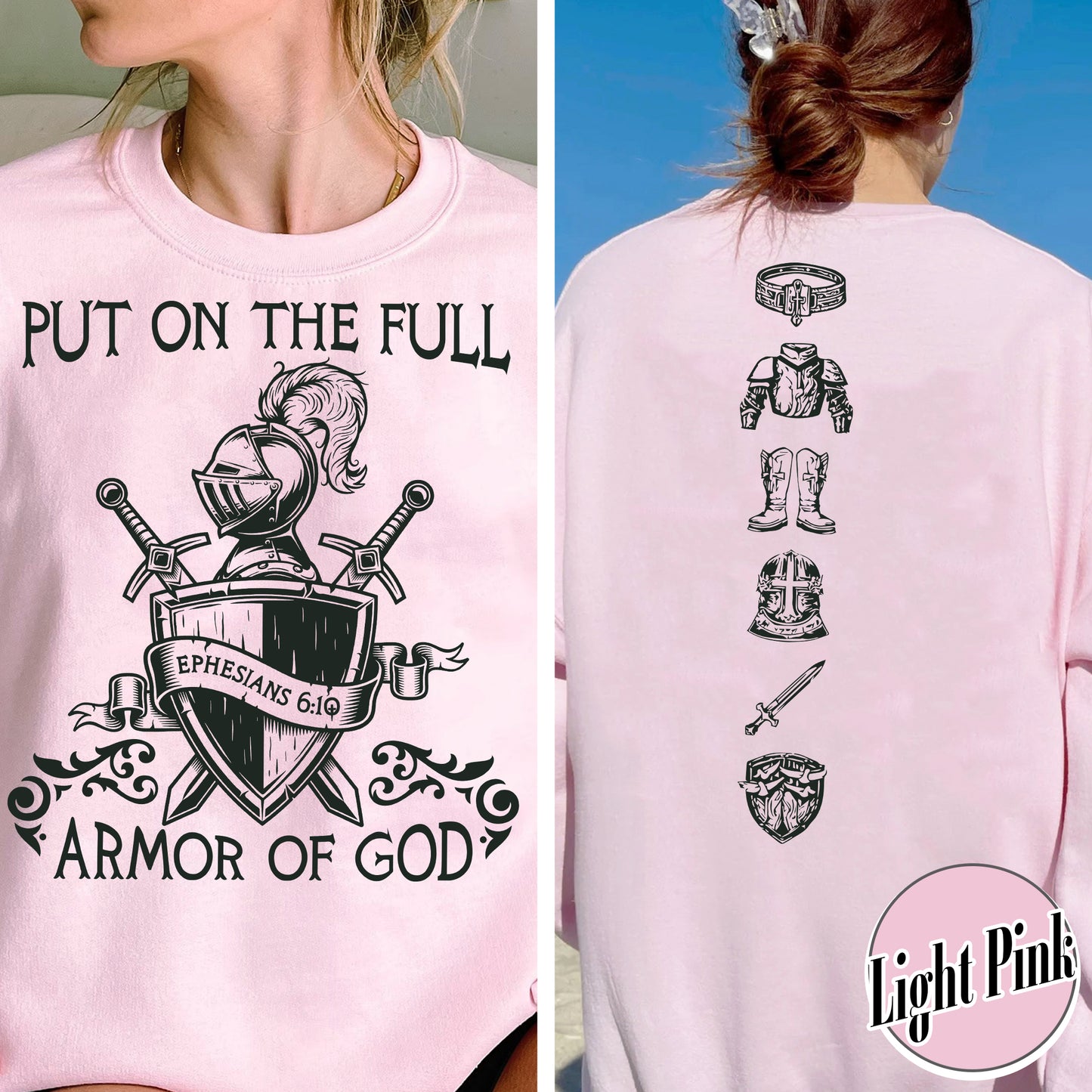 Put On the Full Armor of God Sweatshirt, Armor of God Sweatshirt, Armor of God Sweatshirt, Christian Sweatshirts, Christian Gift, Jesus Sweatshirt