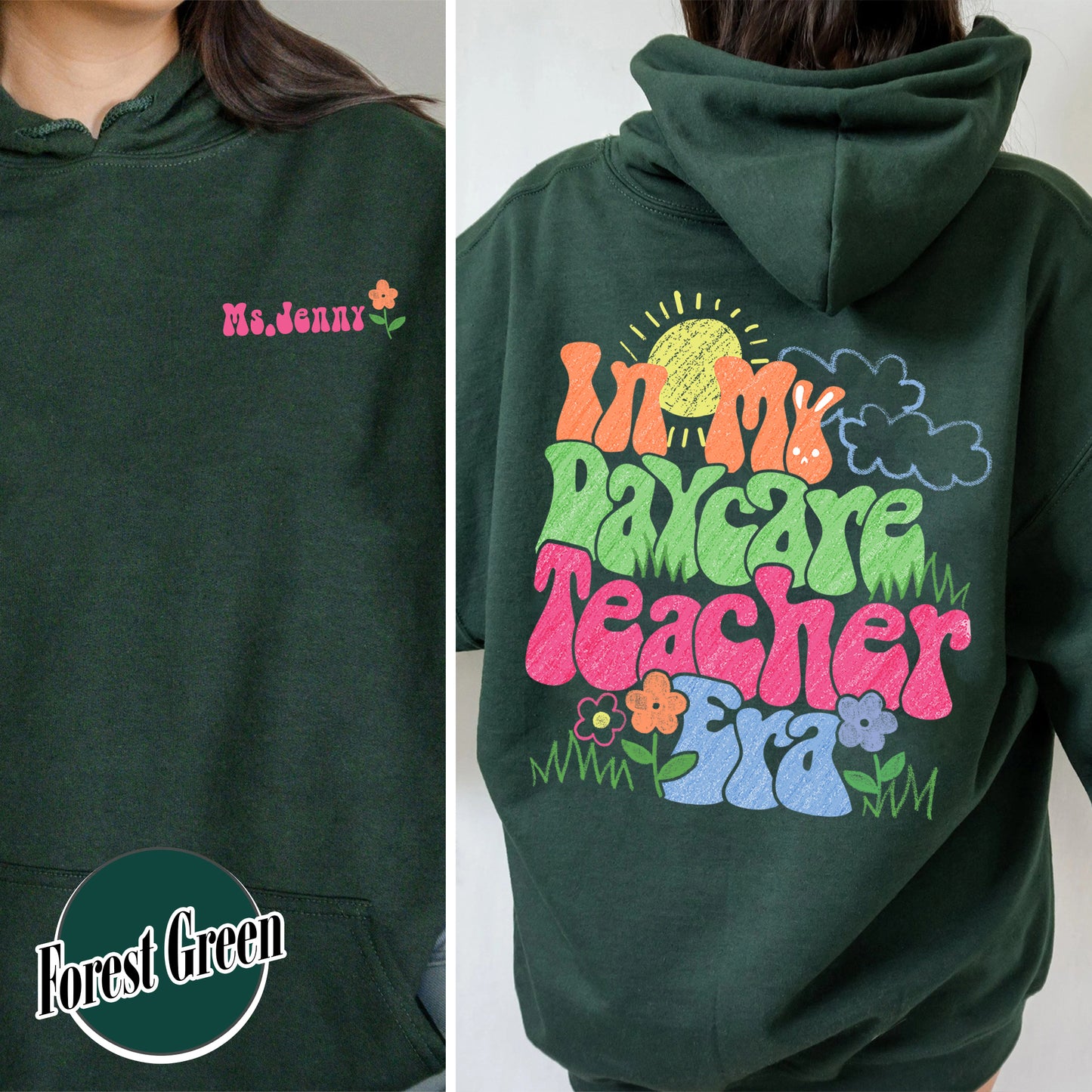 Daycare Teacher Hoodie, in My Daycare Teacher Era Hoodie, Daycare Teacher Gift Funny, Day Care Teacher Gift