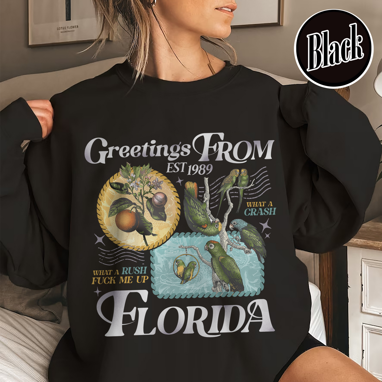Florida!!! Sweatshirt, Palm Beach Sweatshirt, Girls Trip Sweatshirt, Trendy Summer, Ttpd Sweatshirt, Tropical Aesthetic Swiftie Gift, Summer Vibes