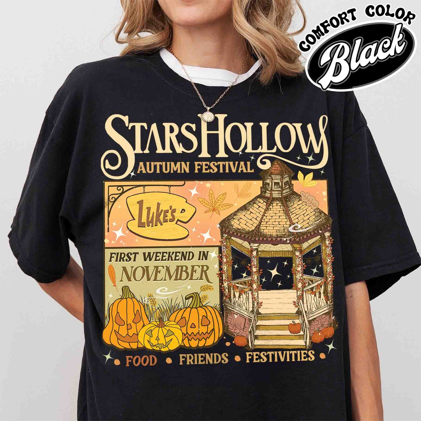 Bookish Comfort Color Shirt, Stars Hollow Autumn Festival Shirt, Where You Lead I Will Follow Shirt
