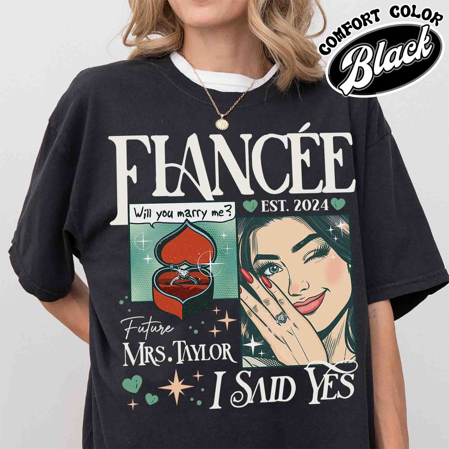 Bachelorette Comfort Color Shirt, Custom Future Mrs Shirt, Personalized Bride To Be Shirt, in My Engaged Era Shirt