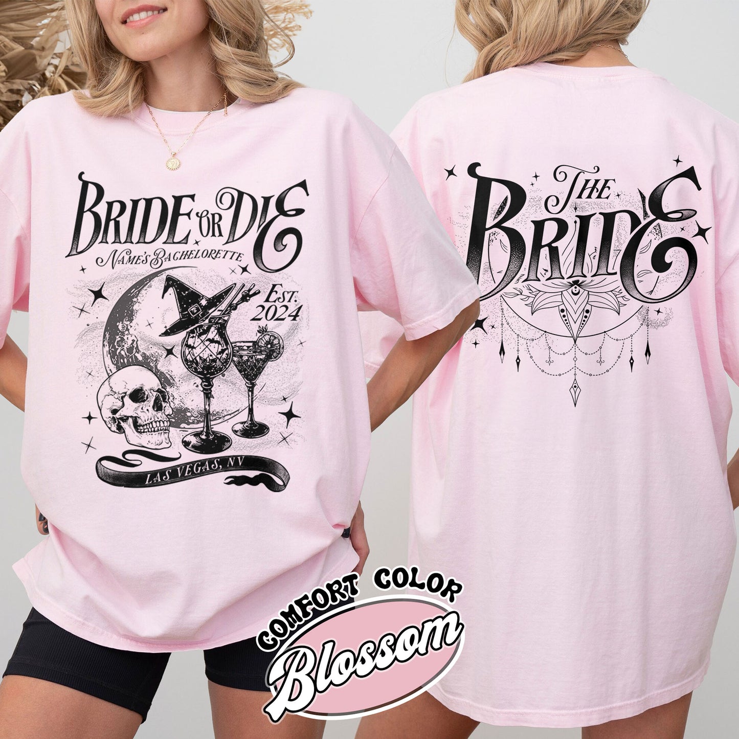 Bachelorette Comfort Color Shirt, Bride or Die Shirt, ’til Death Do Us Party, Custom Witchy Bachelorette Shirt