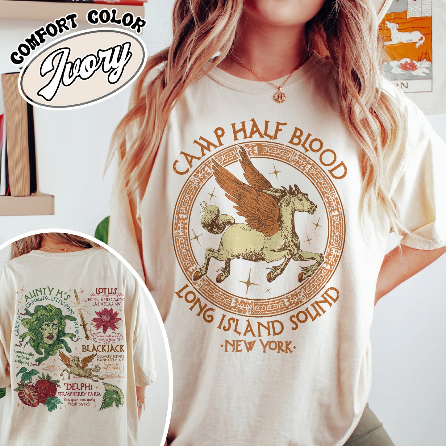 Book Lover Comfort Color Shirt, Camp Half Blood Chronicles Branches Shirt, Heroes of Olympus Shirt
