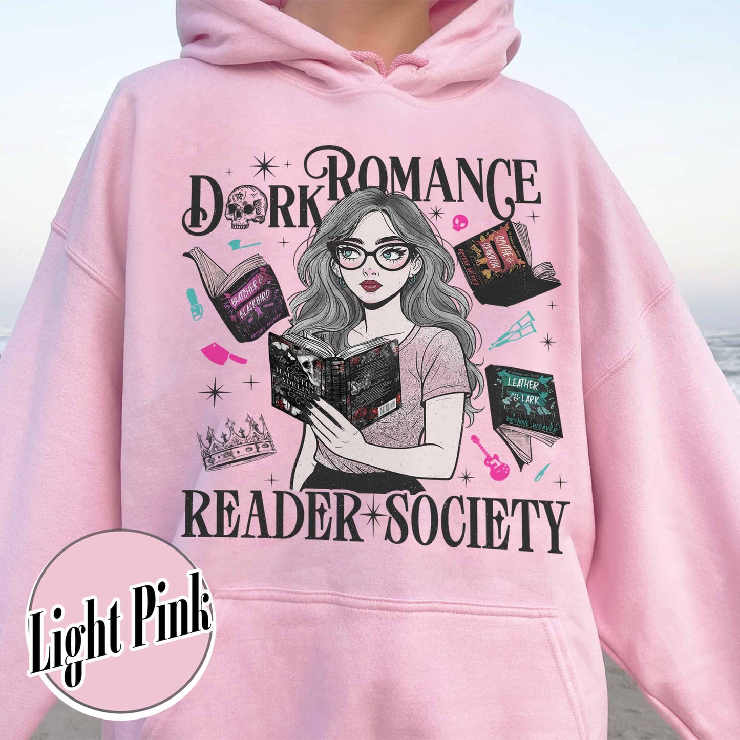 Bookish Hoodie, Dark Romance Readers Society Hoodie for Romance Reader, Booktok Hoodie
