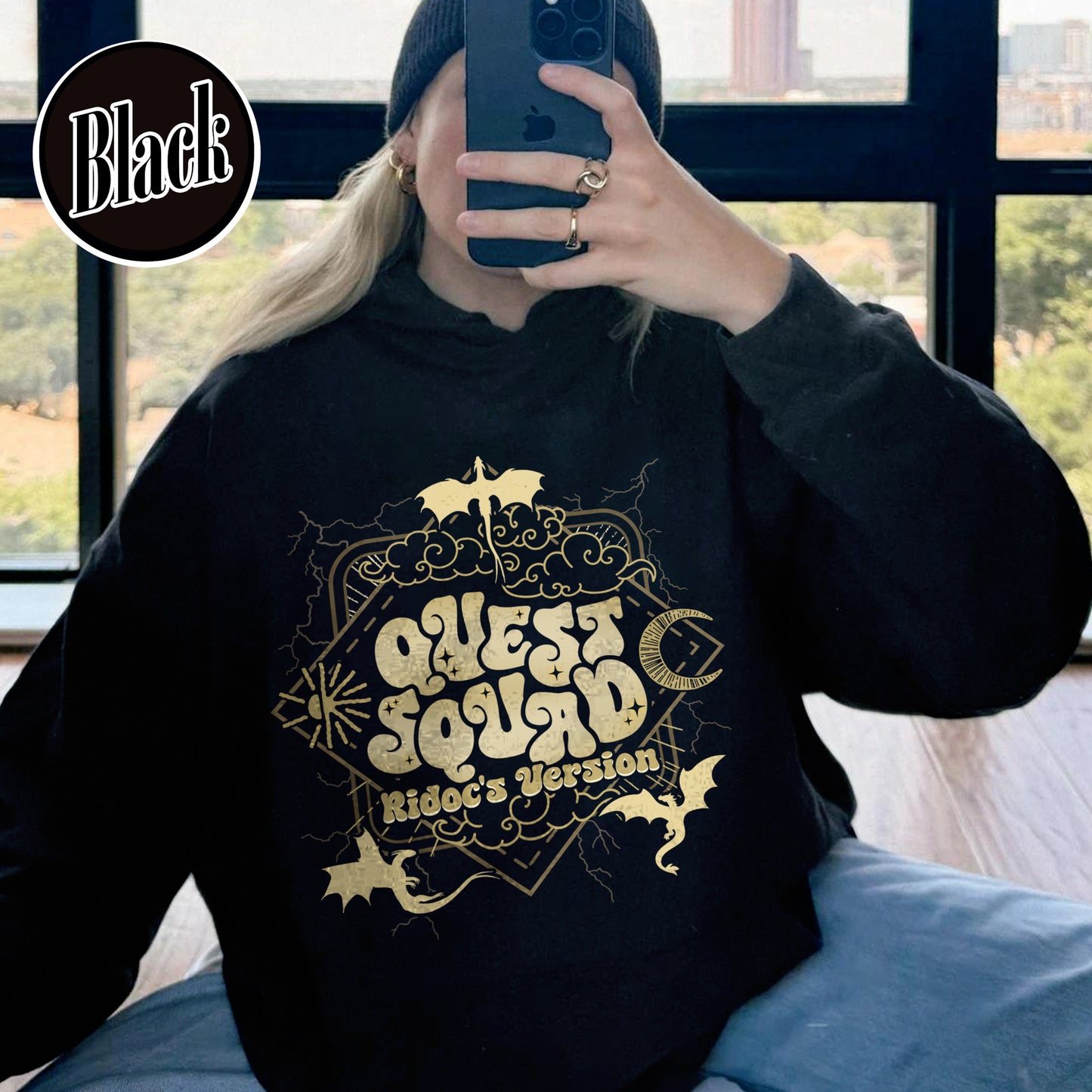 Bookish Hoodie, Onyx Storm Quest Squad Ridoc’s Version Hoodie, Fourth Wing Basgiath War College Hoodie