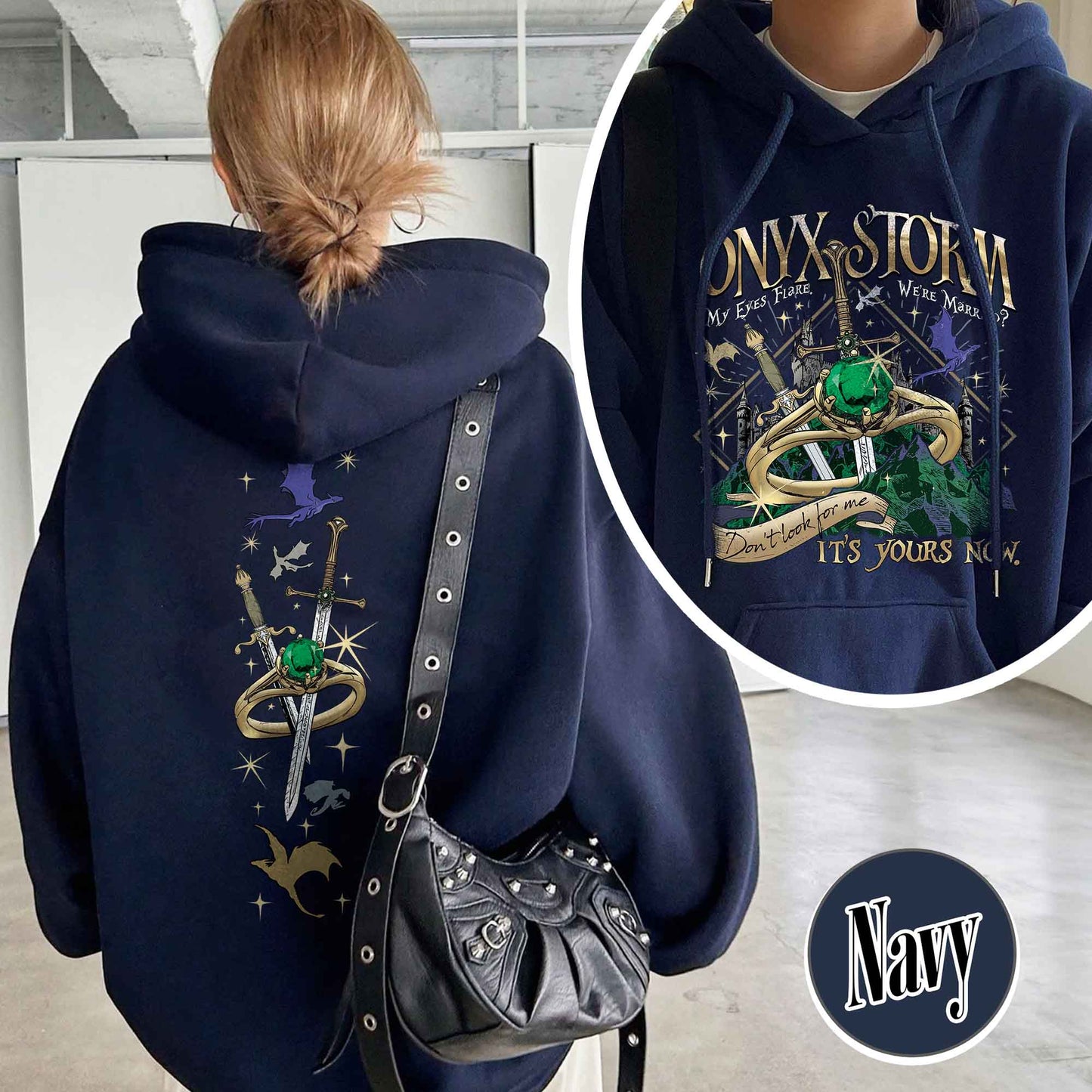 Bookish Hoodie,Onyx Storm Hoodie,Fourth Wing Series Book Hoodie,Xaden and Violet Hoodie