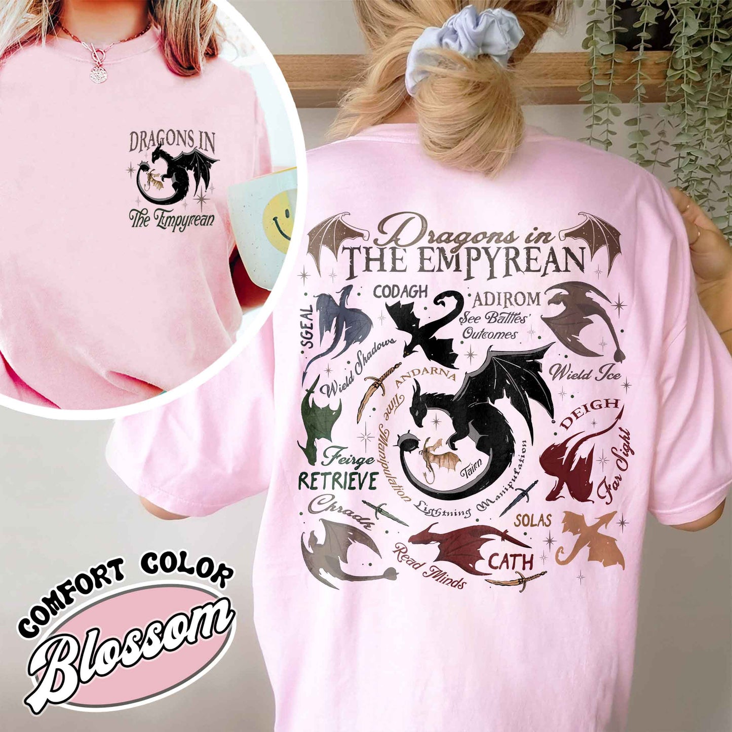 Bookish Comfort Colors Shirt, Dragons in fourth wing Shirt,Fourth Wing Dragon,Dragon in The Empyrean Shirt