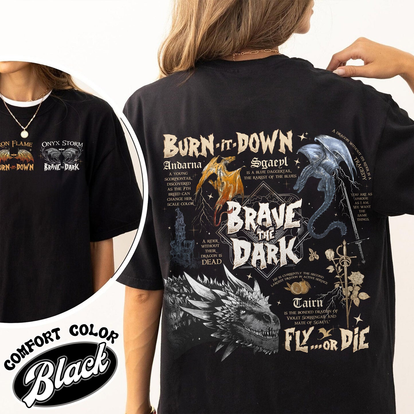 Bookish Comfort Colors Shirt, Dragons in fourth wing Shirt,The Empyrean Series Shirt,Dragon in The Empyrean Shirt