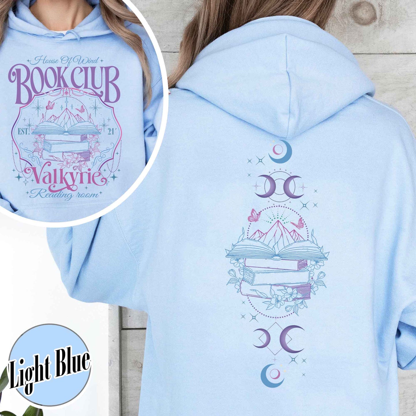 Bookish Hoodie,House Of Wind Book Club Hoodie, Valkyrie Reading Room Hoodie