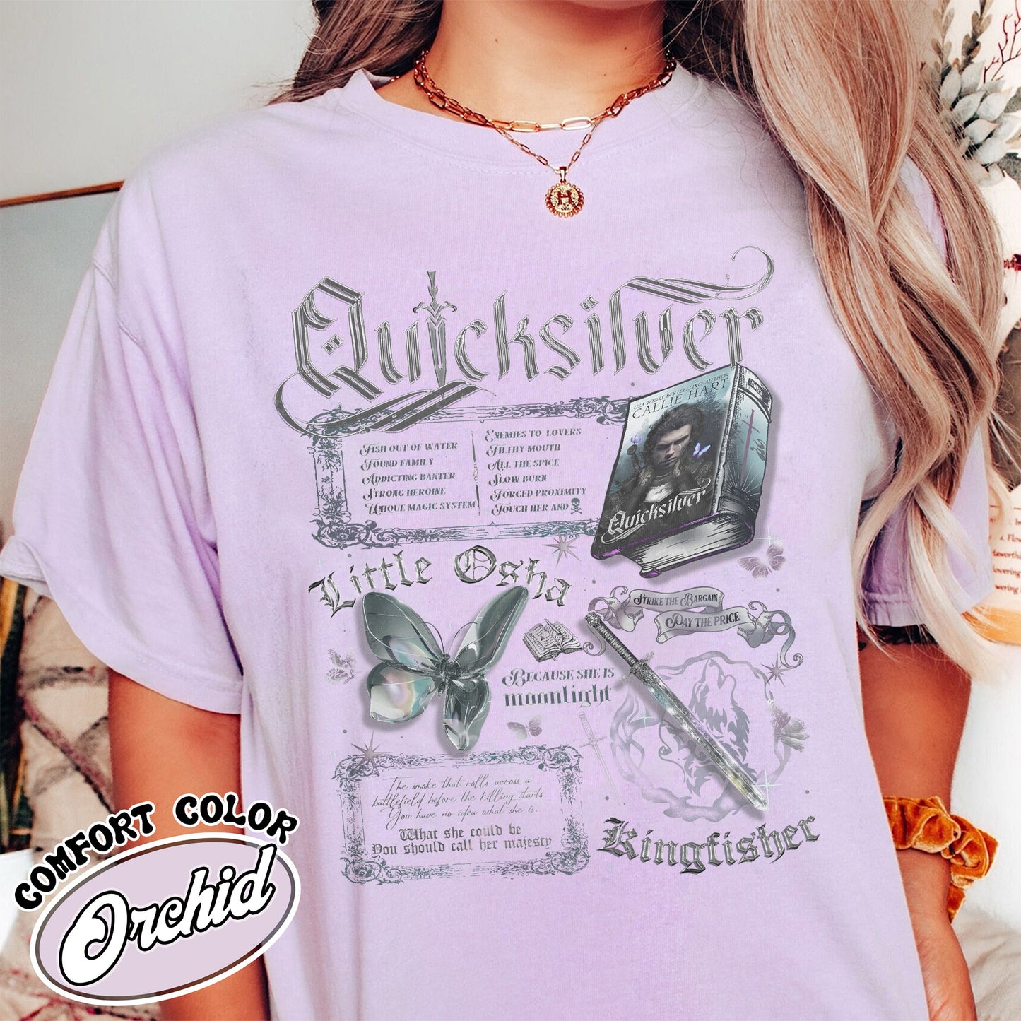 Bookish Comfort Colors Shirt,Little Osha Butterfly Shirt,Quicksilver Callie Hart Shirt Saeris Fane Kingfisher Inspired Tee