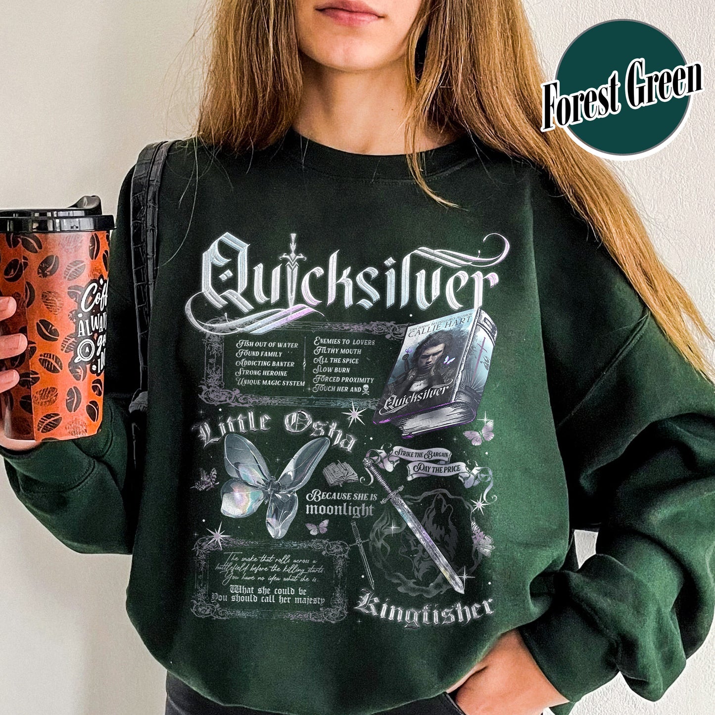 Bookish Sweatshirt,Little Osha Butterfly Sweatshirt,Quicksilver Callie Hart Sweatshirt Saeris Fane Kingfisher Inspired Sweatshirt