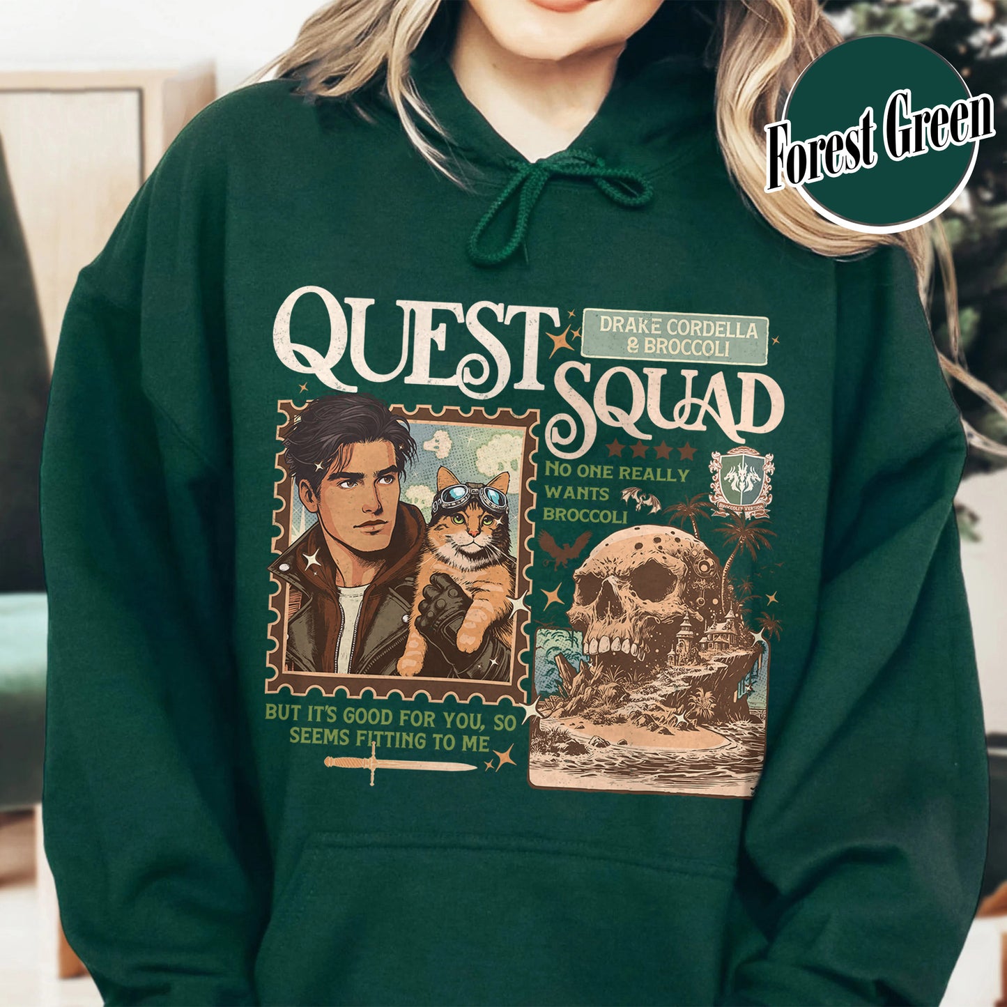 Bookish Hoodie,Onyx Strom Hoodie,Broccoli Cat Onyx Storm,Drake Cordella & Broccoli Hoodie