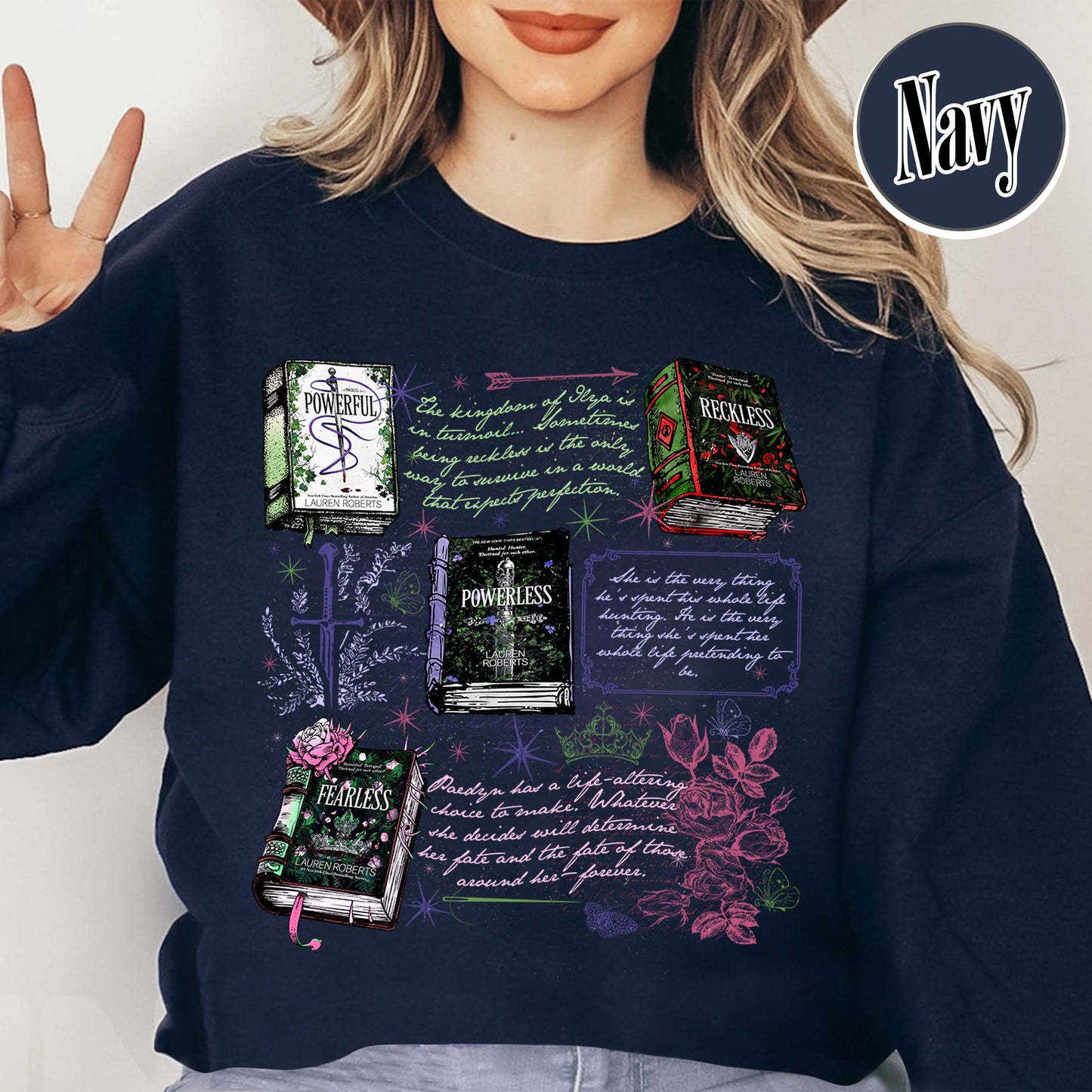 Bookish Sweatshirt,Powerless Sweatshirt,Vicious Little Thing Powerless Sweatshirt, Kai Azer Sweatshirt
