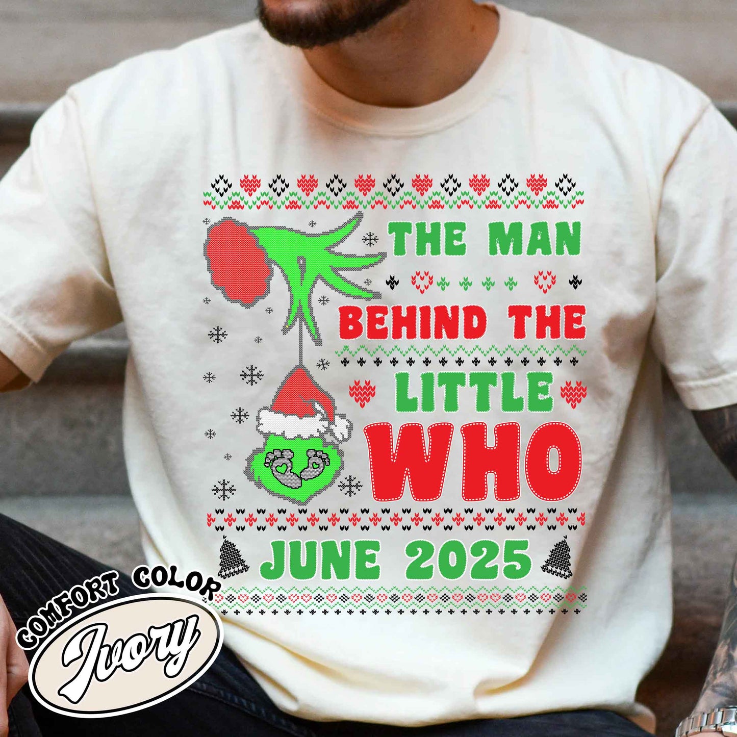 Christmas Pregnancy Announcement Comfort Color Shirt,Pregnancy Announcement Shirt for Couples