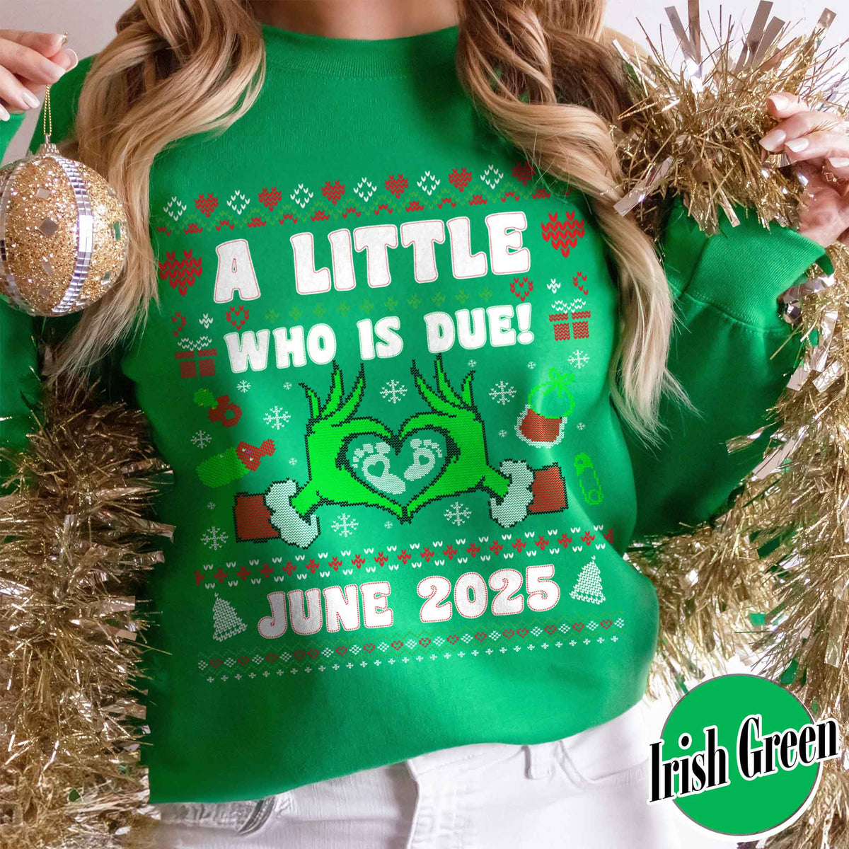 Christmas Pregnancy Announcement Sweatshirt,Pregnancy Announcement Sweatshirt for Couples
