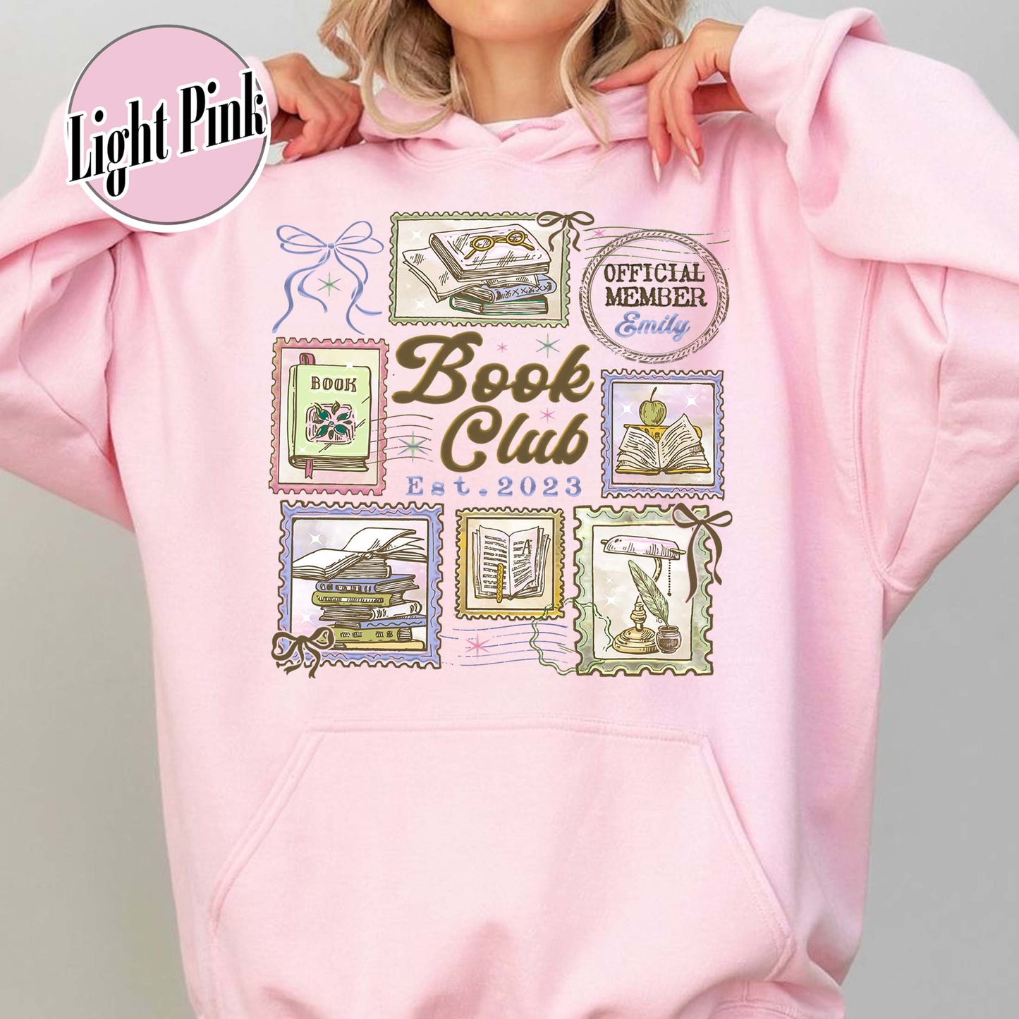 Custom Book Club Hoodie,Personalized Bookish Hoodie, Reading Lover Hoodie, Reading Crew Hoodie, Bookworm Hoodie,Custom Members Book Club Hoodie