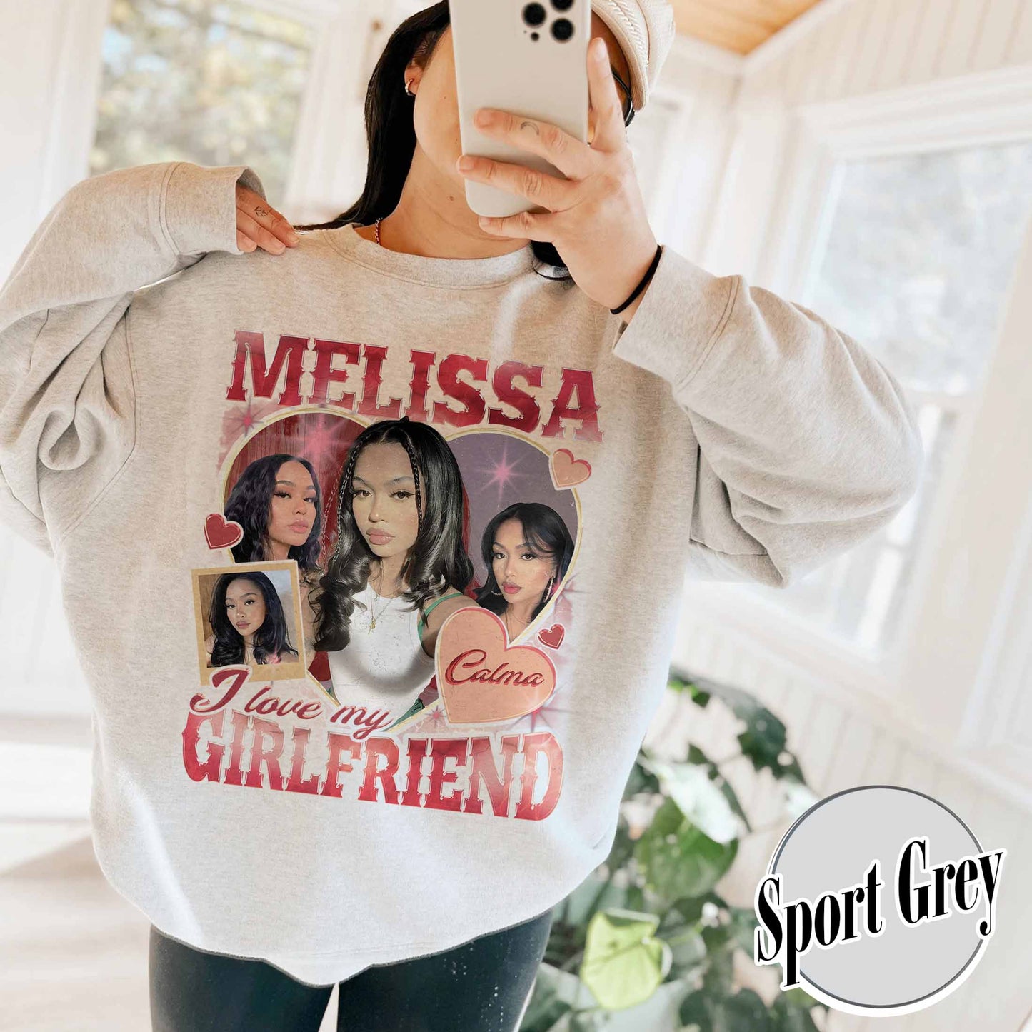 Custom Girlfriend Sweatshirt,Bootleg Girlfriend Sweatshirt,I Love My Girlfriend Sweatshirt Custom