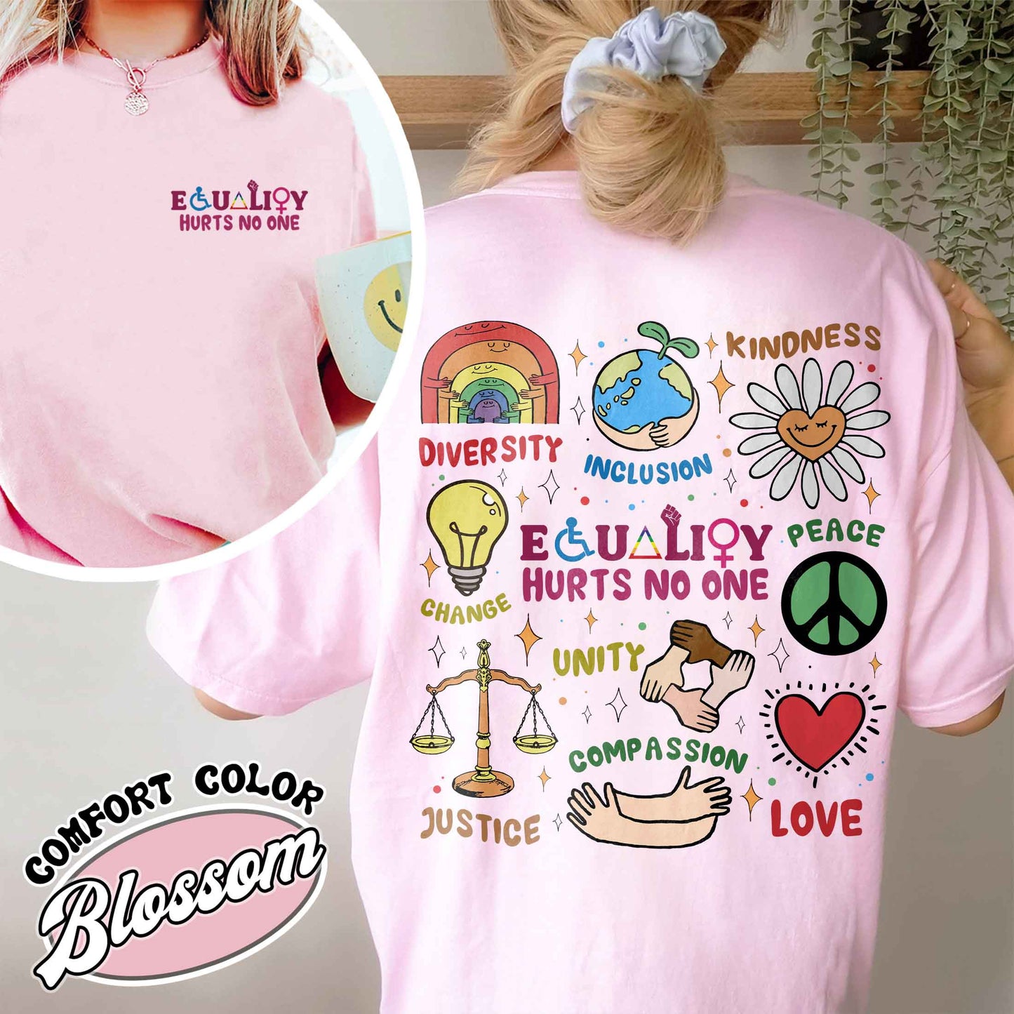 Equality Comfort Colors Shirt,Equality Hurts No One Shirt,Black Lives Matter, Equal Rights, Pride Shirt, LGBT Shirt