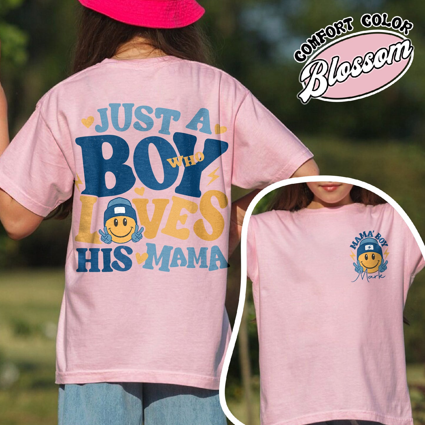 Family Comfort Color Youth T-Shirt, Happy Mother’s Day Mommy and Me Youth T-Shirt, Custom Matching Mother Son Youth T-Shirt