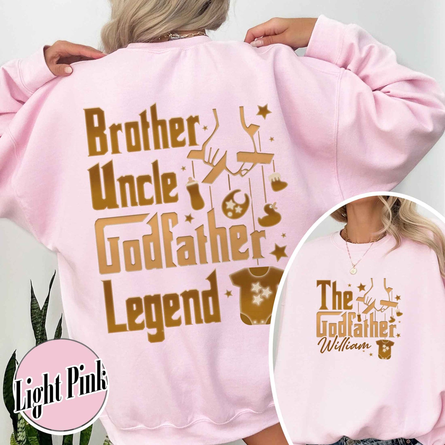 Father's Day Sweatshirt,Personalized Godfather Gift, Fathers Day Gift, Dad Gift, Godfather To Be Gift