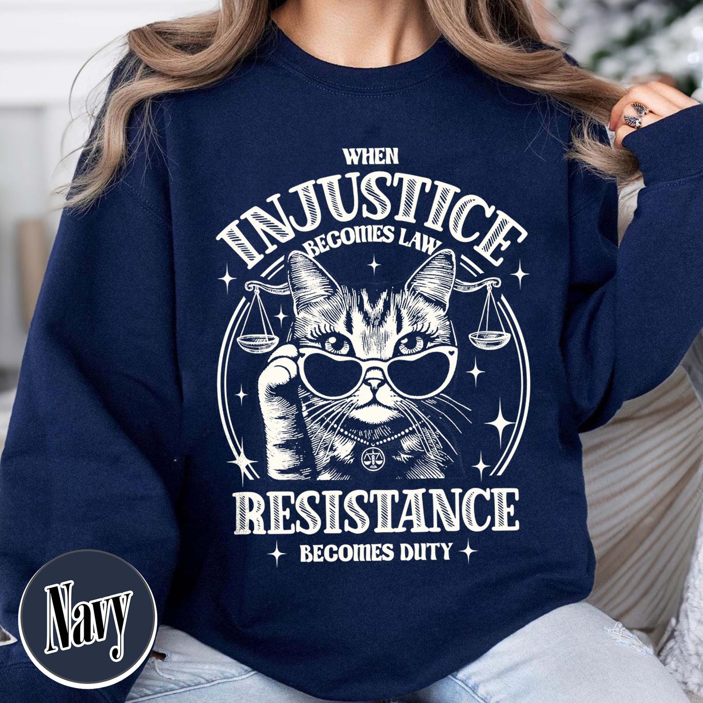 Feminist Sweatshirt, When Injustice Becomes Law Resistance Becomes Duty Sweatshirt