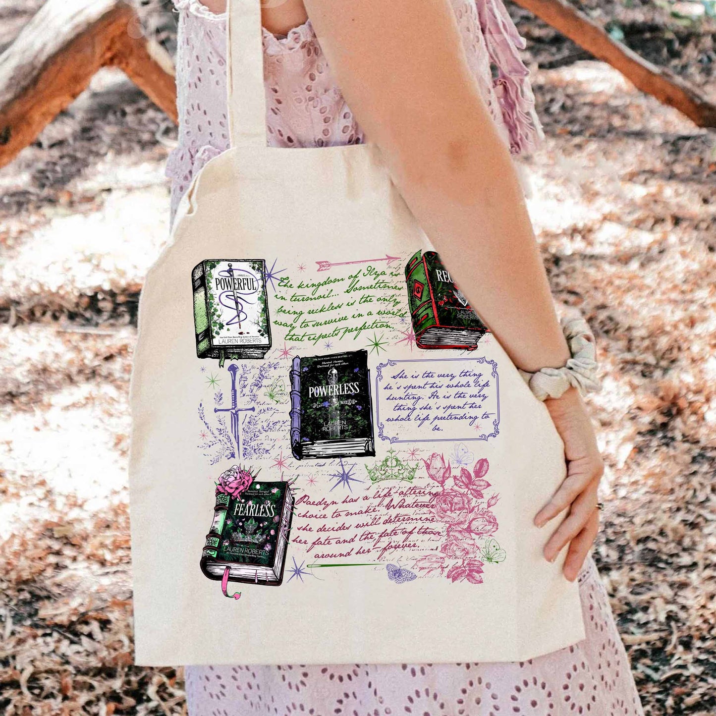 Bookish Tote Bag,Powerless Tote Bag,Vicious Little Thing Powerless Tote Bag, Kai Azer Tote Bag