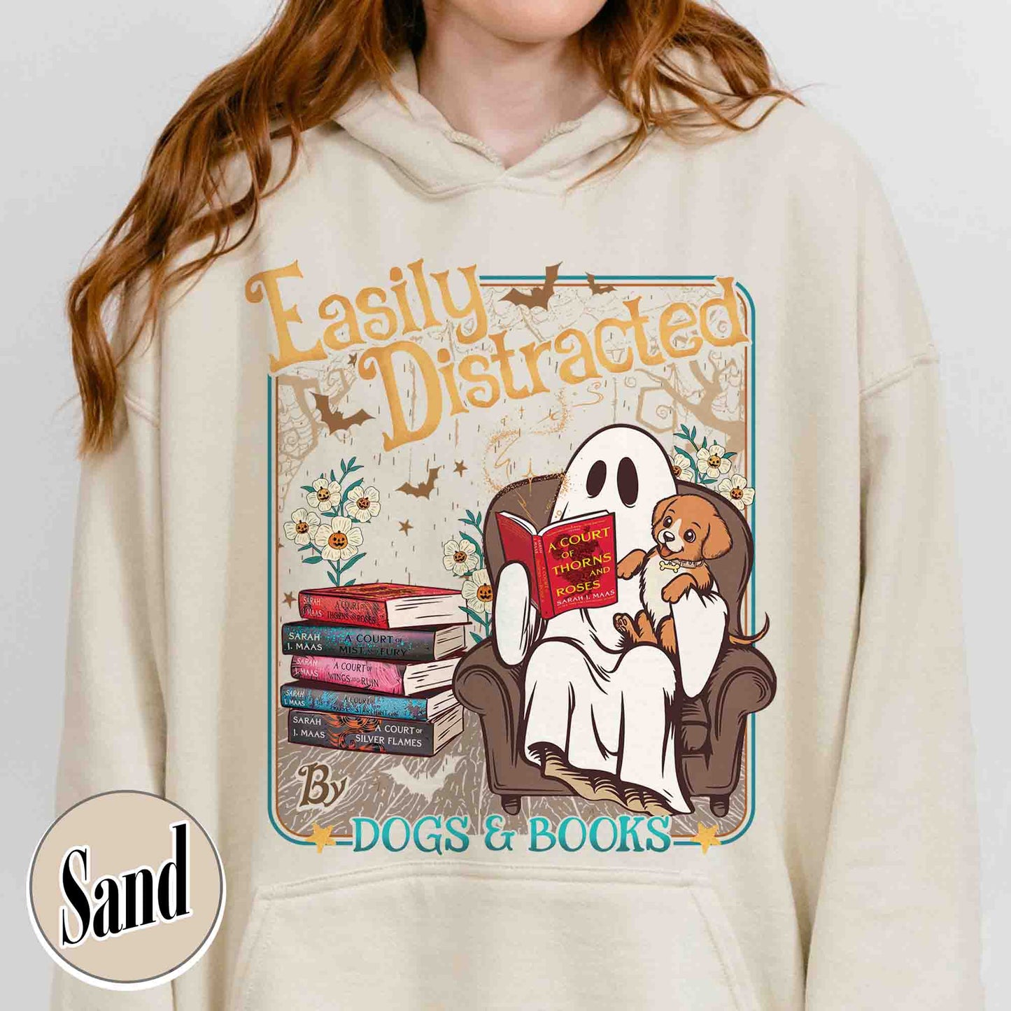 Halloween Book Lover Hoodie, Easily Distracted Cats and Books Hoodie, Books and Black Cats Hoodie