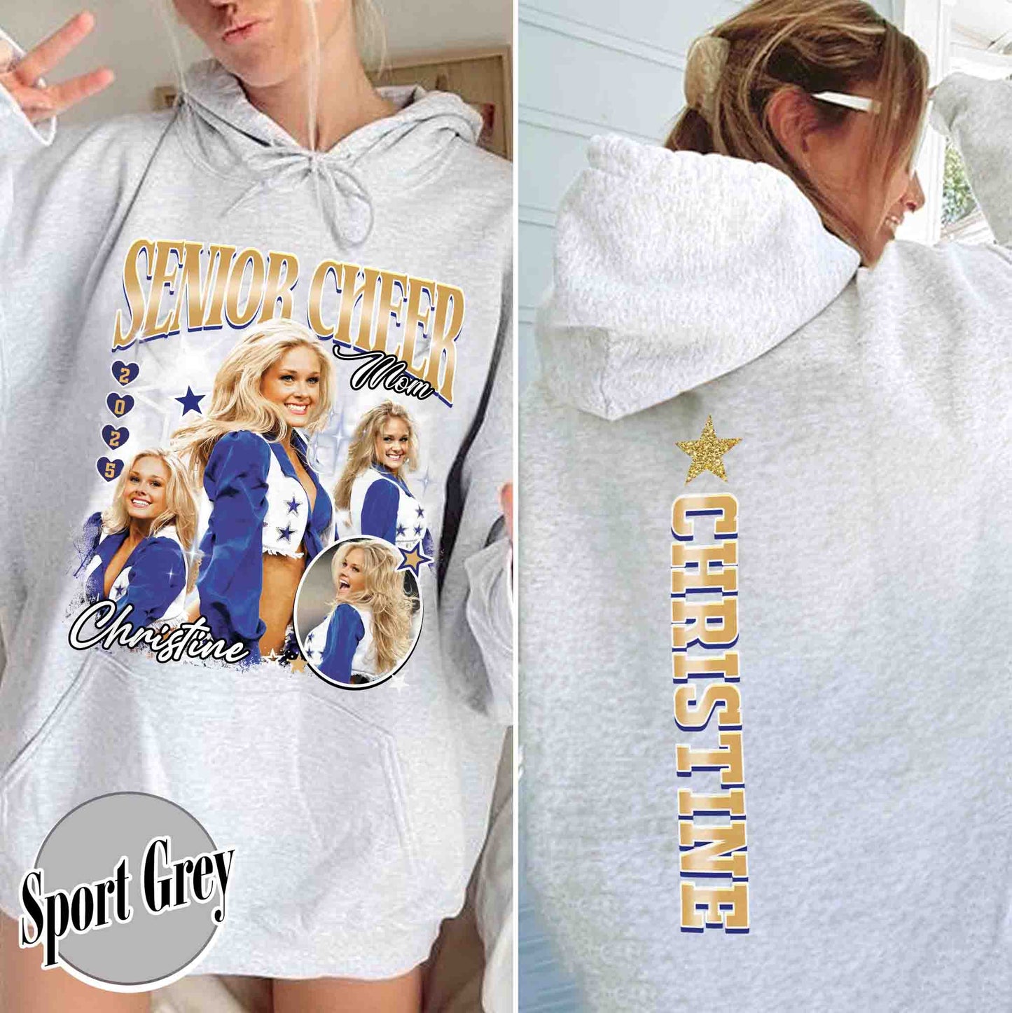 Custom Cheer Mom Hoodie, Senior Year Cheer Mom Hoodie, Proud Senior Cheer Mom Hoodie