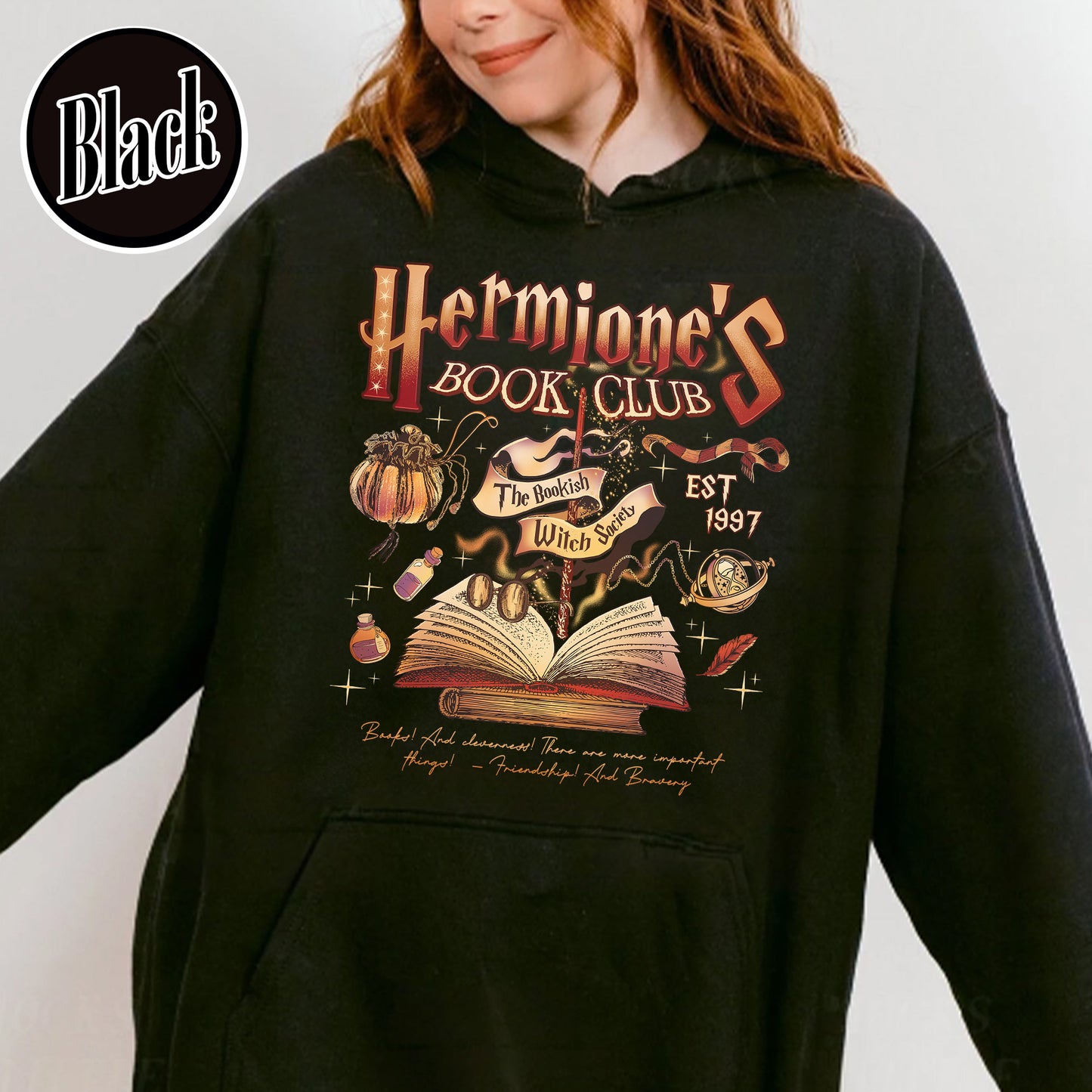 Hermione's Book Club Hoodie,The Bookish Witch Society Hoodie,Book Club Hoodie, HP Hoodie