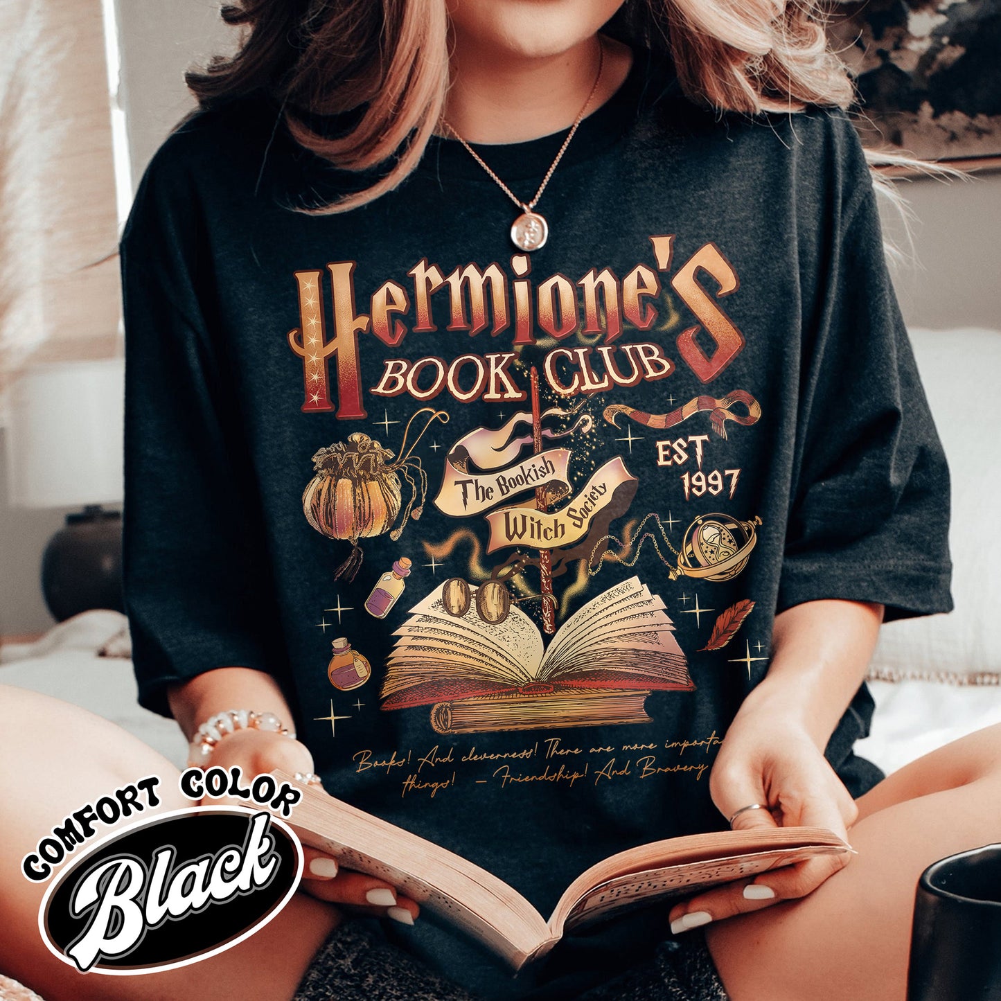 Hermione's Book Club Shirt,The Bookish Witch Society Shirt,Book Club Comfort Colors Shirt, HP Shirt
