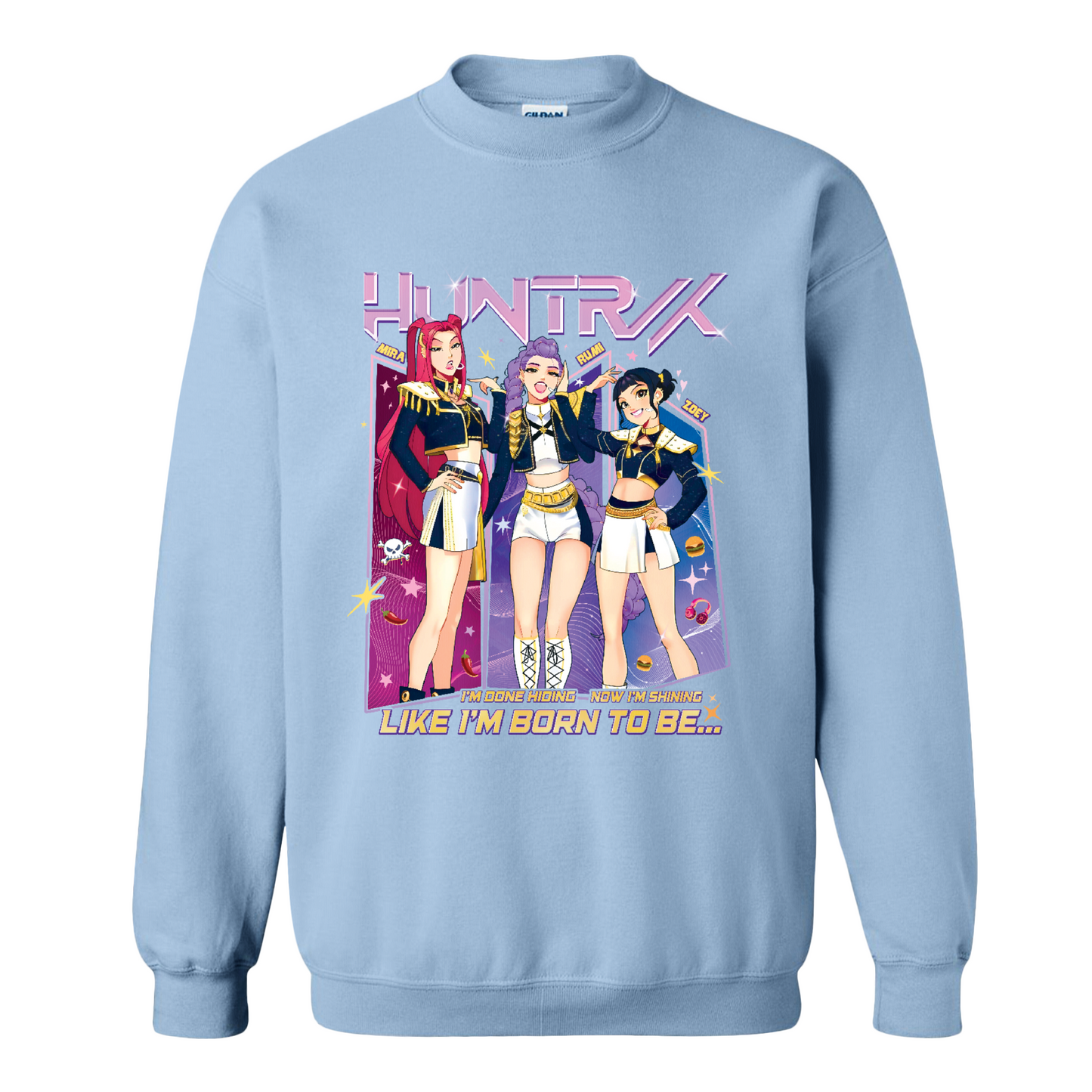 Huntrix Demon Hunters Sweatshirt, Kpop Anime Girl Sweatshirt, Saja Girls Fan Sweatshirt, Kpop Huntrix Merch, Kpop Lover Gift for Fans