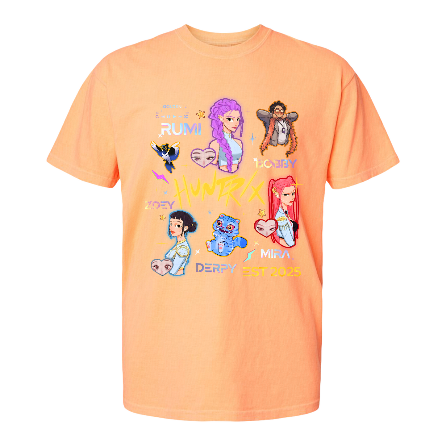 Demon Hunters Comfort Color T-Shirt, Kpop Huntrix, Kpop Tee, Saja Boys Shirt, Saja Girls Fan Poster