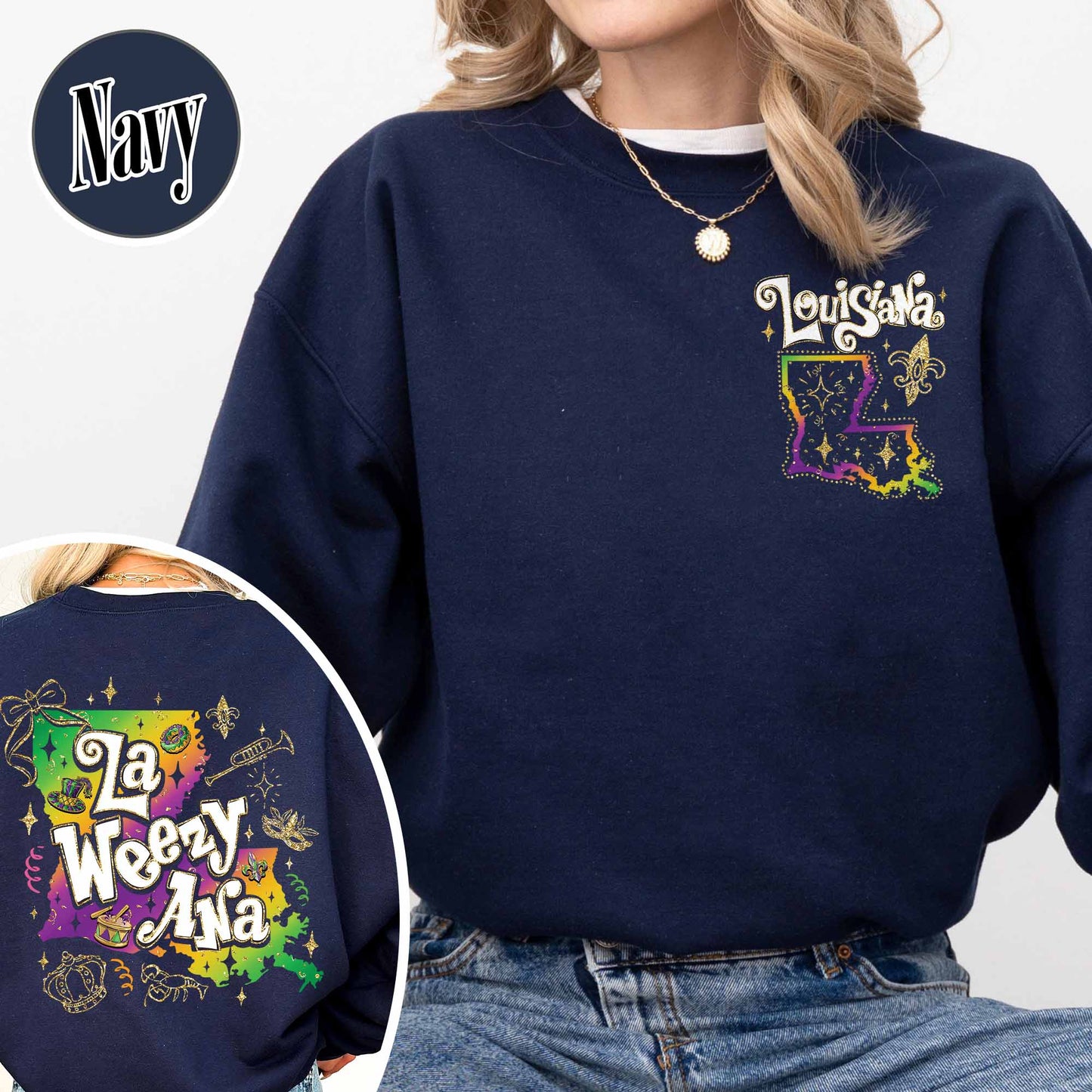 Mardi Gras Sweatshirt,La Weezy Ana Sweatshirt,Mardi Gras 2025,Fat Tuesday,Funny Mardi Gras Sweatshirt