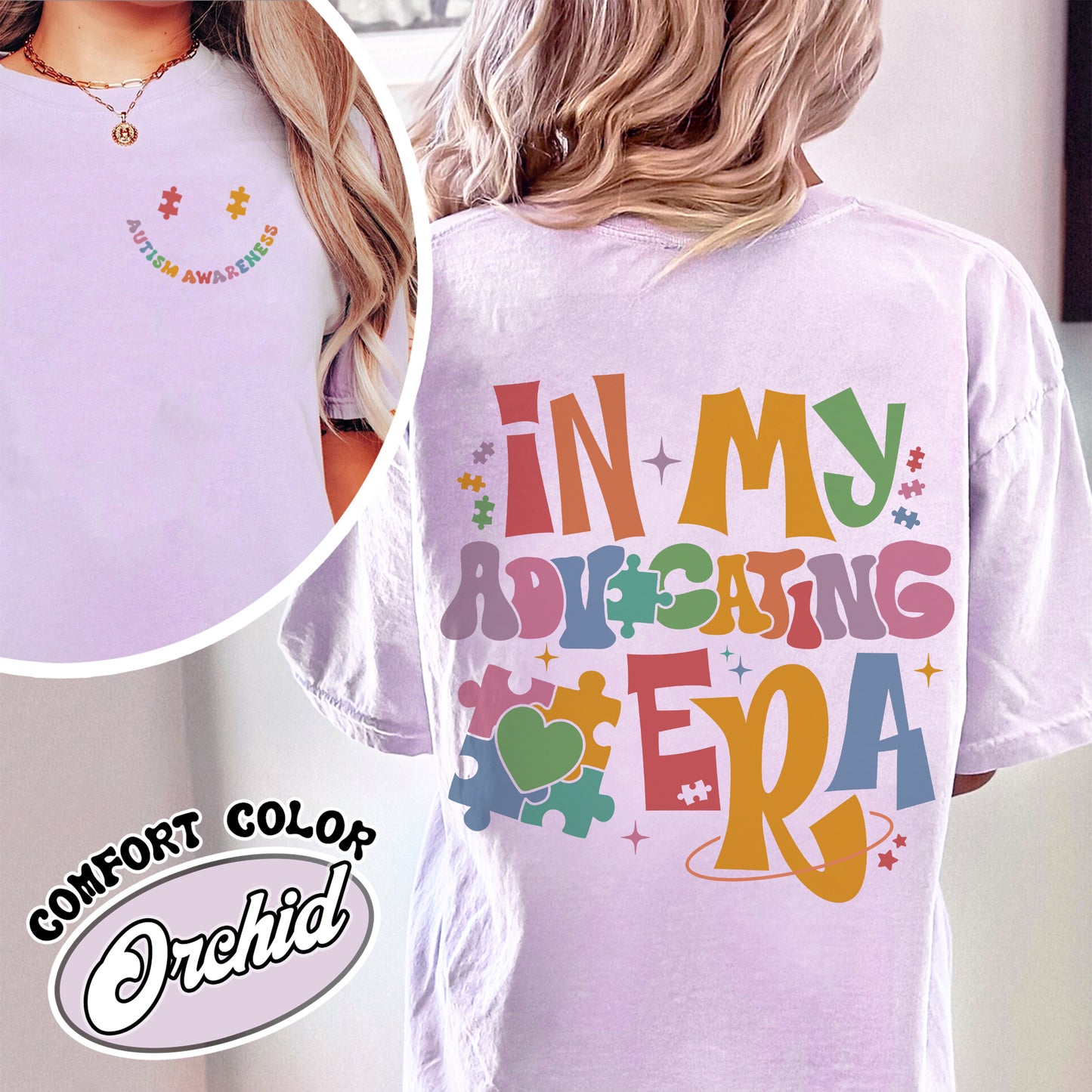 Autism Awareness Comfort Color Shirt, Autism Shirt Family, in My Advocating Era, Sped Teacher Shirt